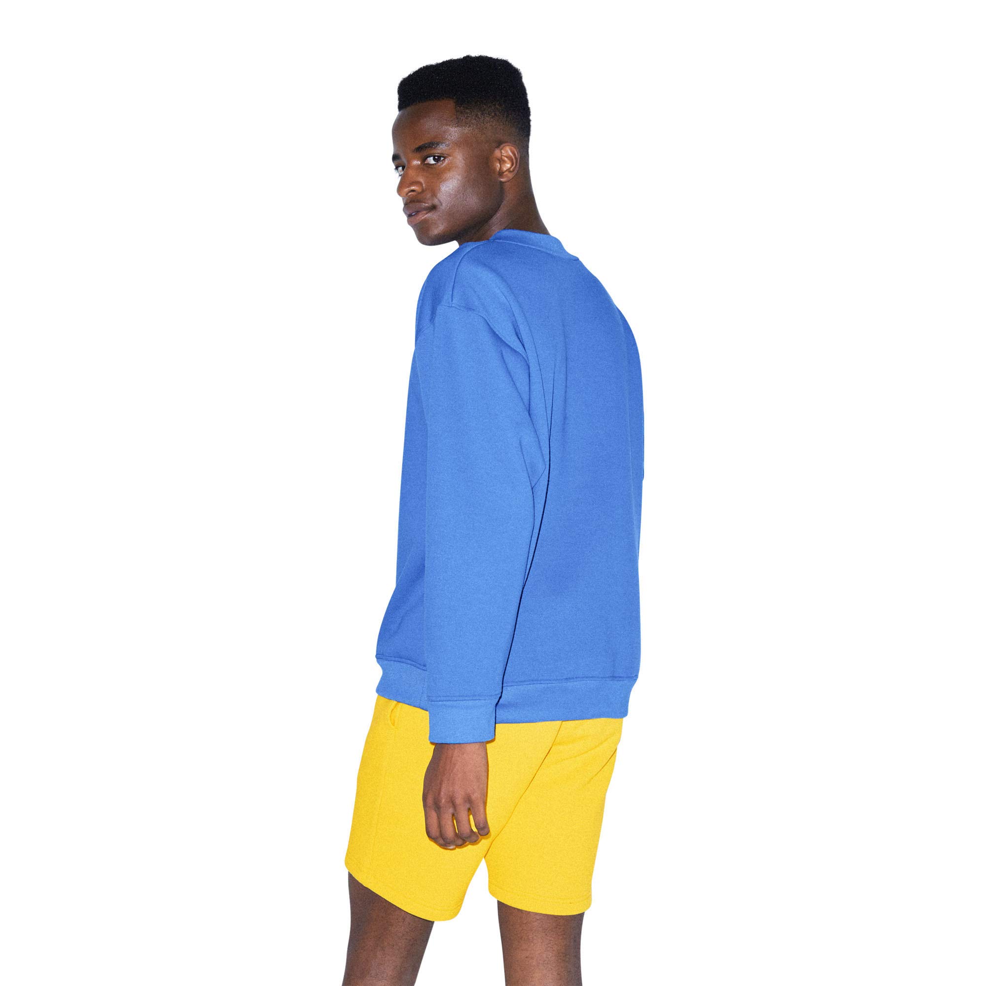 American Apparel Men's Flex Fleece Crossneck Long Sleeve Pullover Sweatshirt - Soft Comfortable Casual Wear for Gym, Workout & Everyday Use