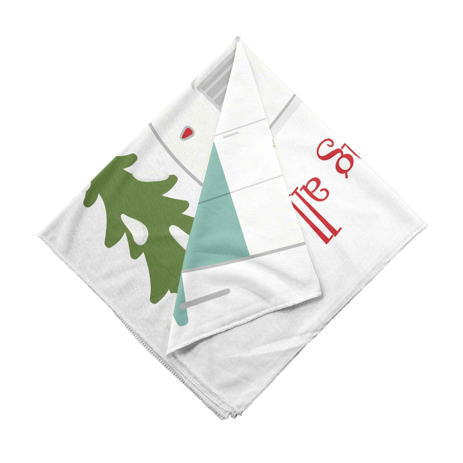 Ambesonne Adventure Bandana - Funny Laughing Tree Design - Unisex Head & Neck Scarf for Hiking, Camping & Outdoor Activities