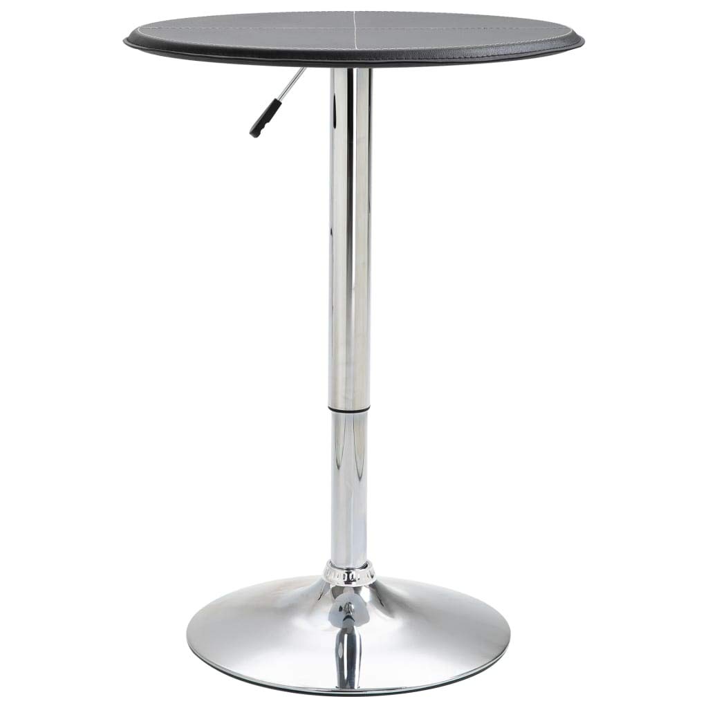 Modern Minimalist Adjustable Height Cocktail Pub Table - Black 23.6