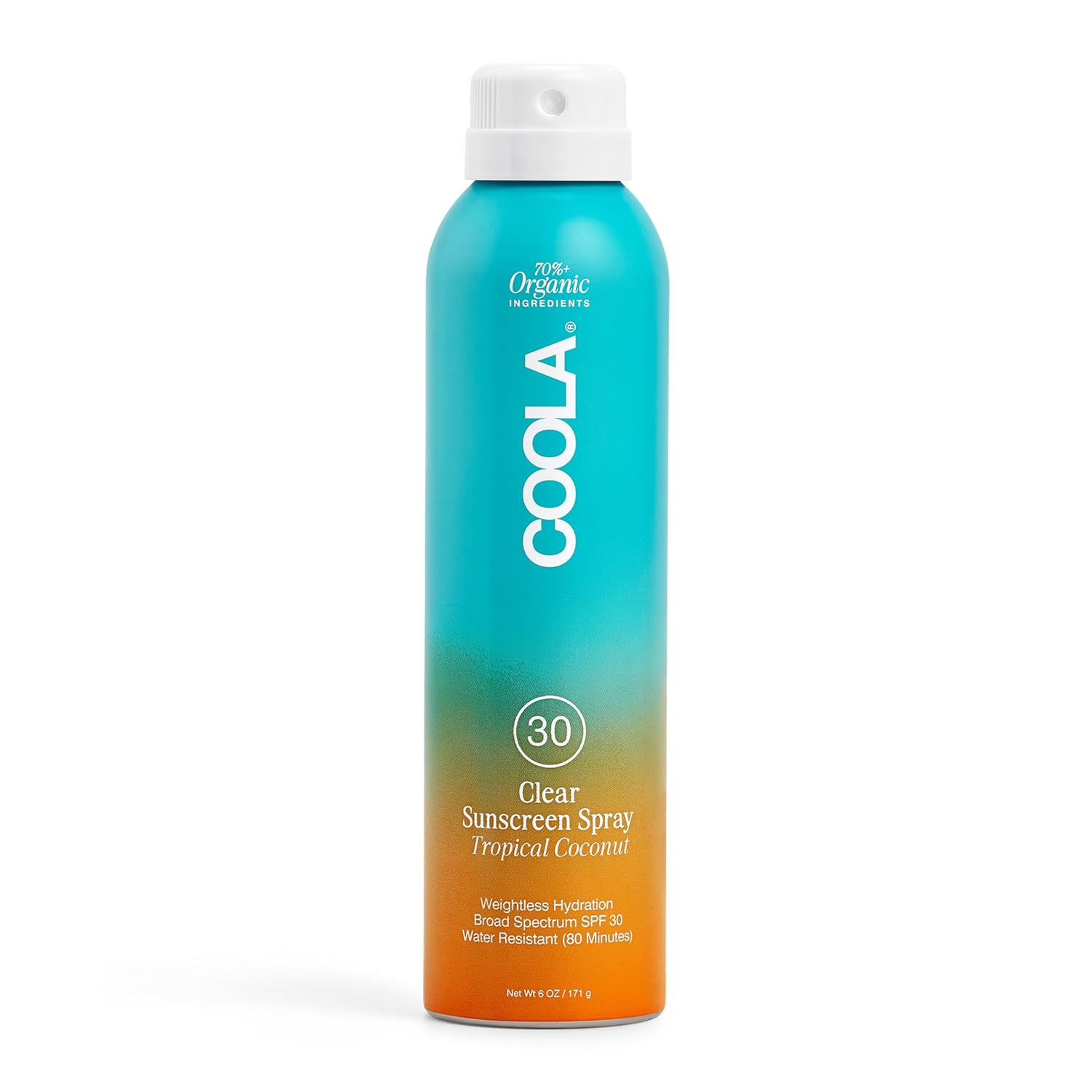 COOLA Classic Body Organic Sunscreen Spray SPF 30 - Broad Spectrum UVA/UVB Protection, Water Resistant, Reef Safe, Vegan & Cruelty-Free - Perfect for Beach, Pool & Outdoor Activities