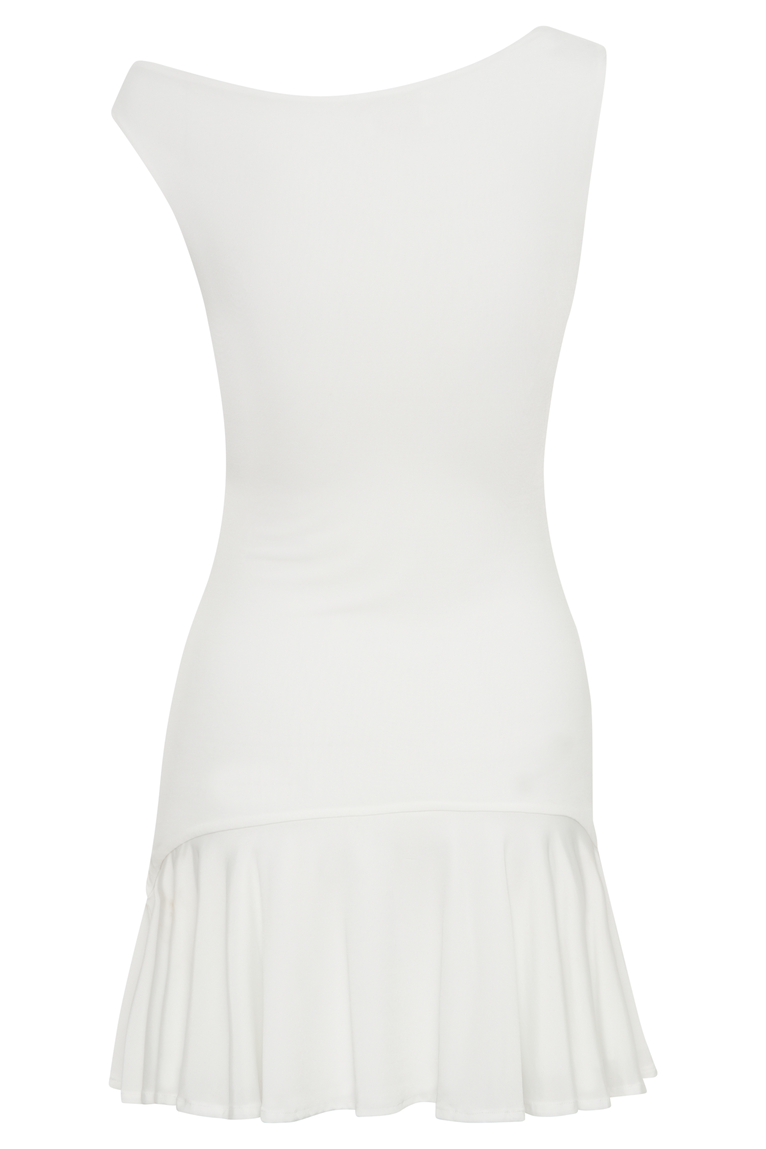 Irving Off Shoulder Slinky Mini Dress in Ivory - Sexy Bodycon Party Dress for Night Out, Club, Date Night & Special Occasions
