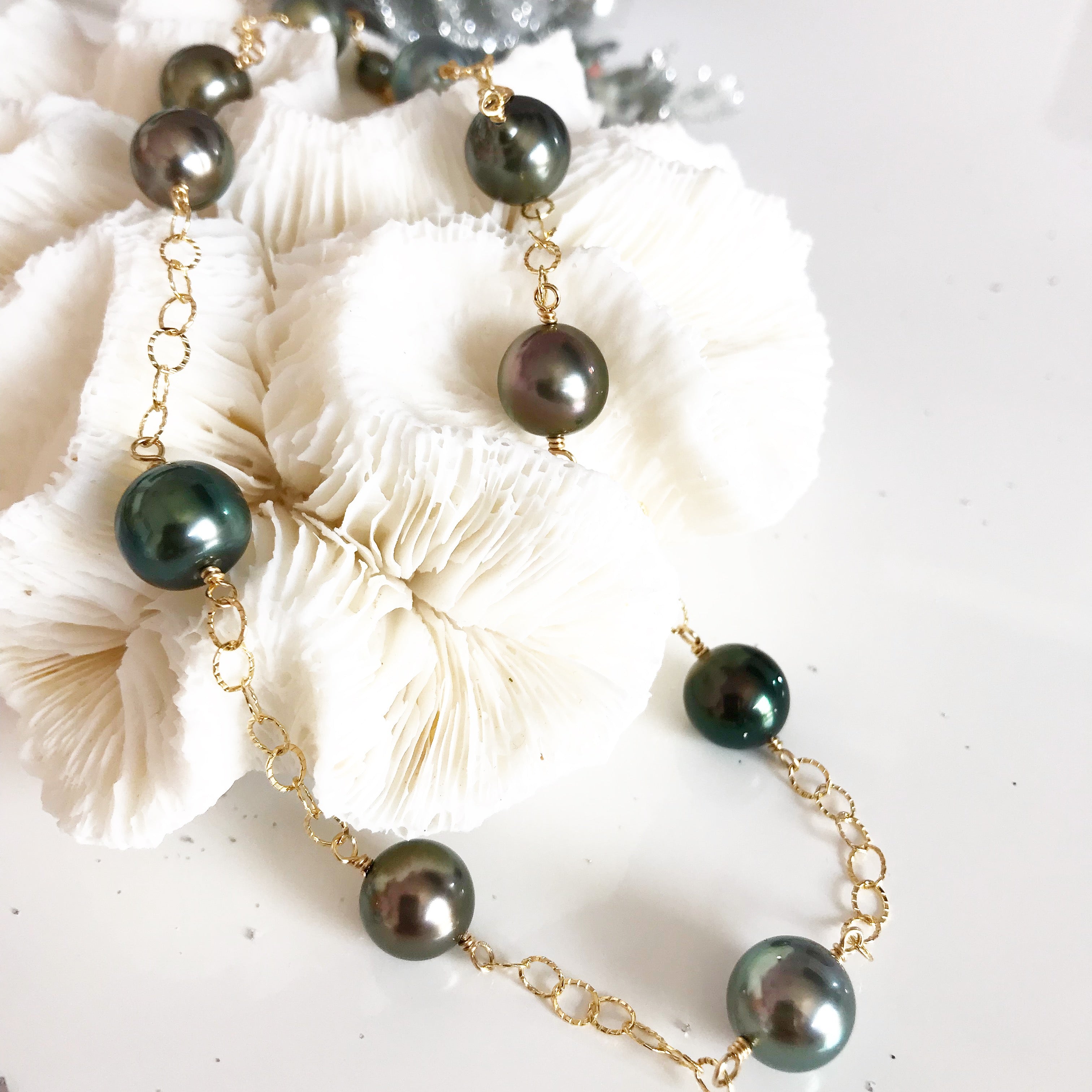 LEILANI Tahitian Pearl Necklace (N275) - Elegant Jewelry for Women, Perfect for Weddings, Parties & Special Occasions