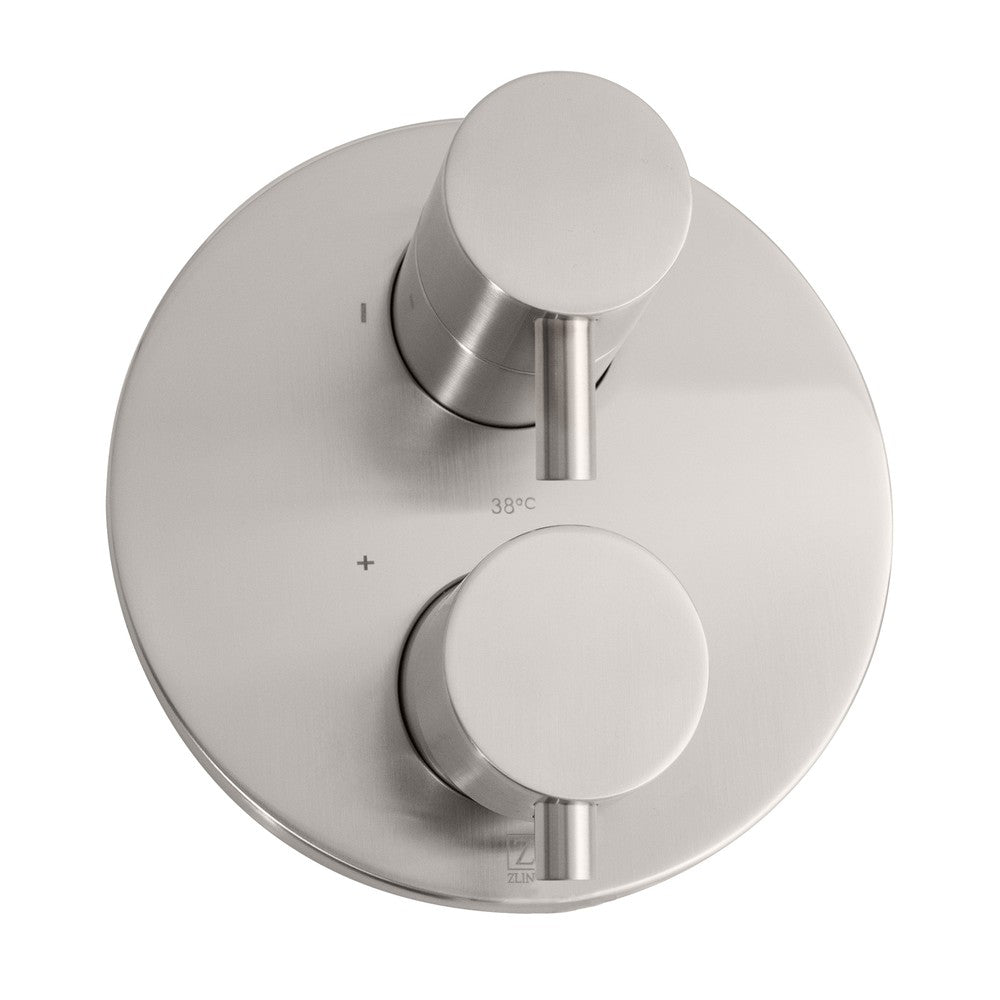 ZLINE Emerald Bay Thermostatic Shower System with Body Jets in Brushed Nickel - Luxury Rainfall Showerhead & Handheld Sprayer for Spa-Like Bathroom Experience (EMBY SHS T3 BN)