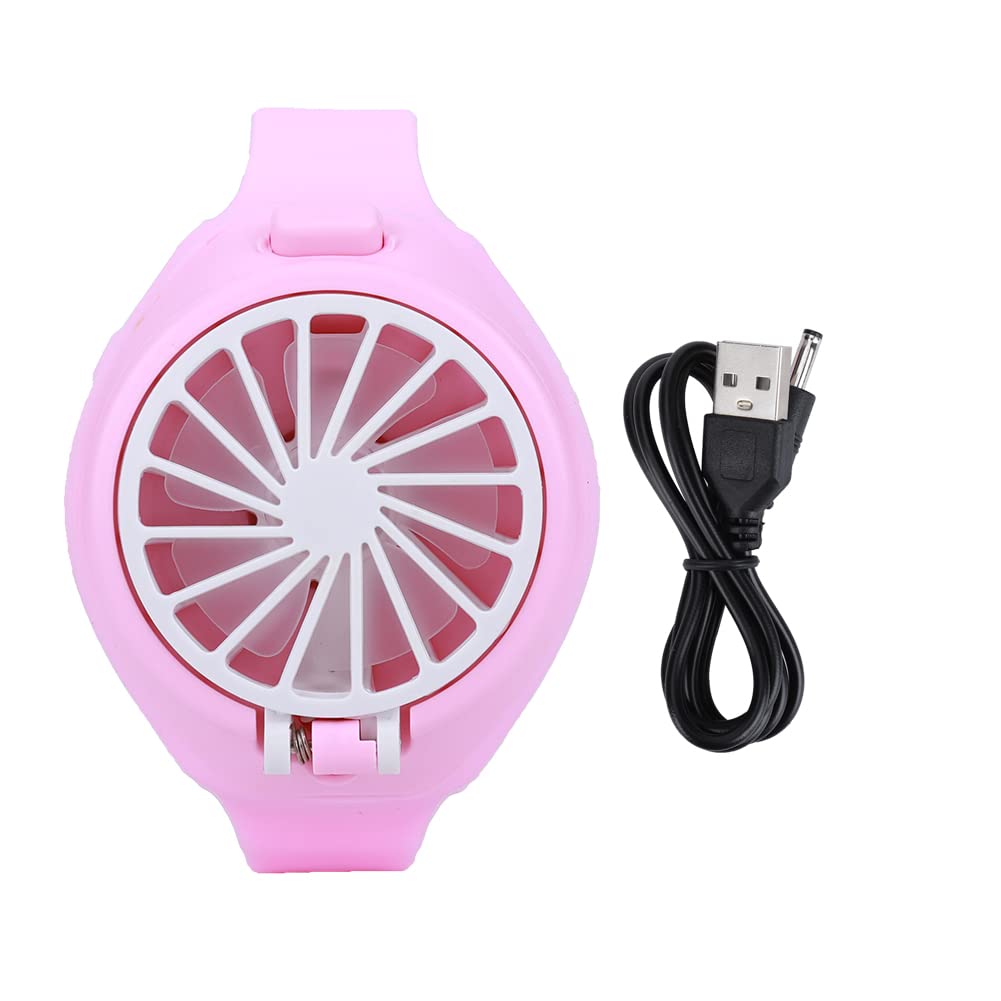 Plplaaoo Mini Watch Portable Fan - 3-Speed Rechargeable USB Wrist Fan with Comfortable Strap | Compact Folding Design for Indoor, Outdoor & Travel Use | Perfect for Office, Gym, Hiking & Summer Activities