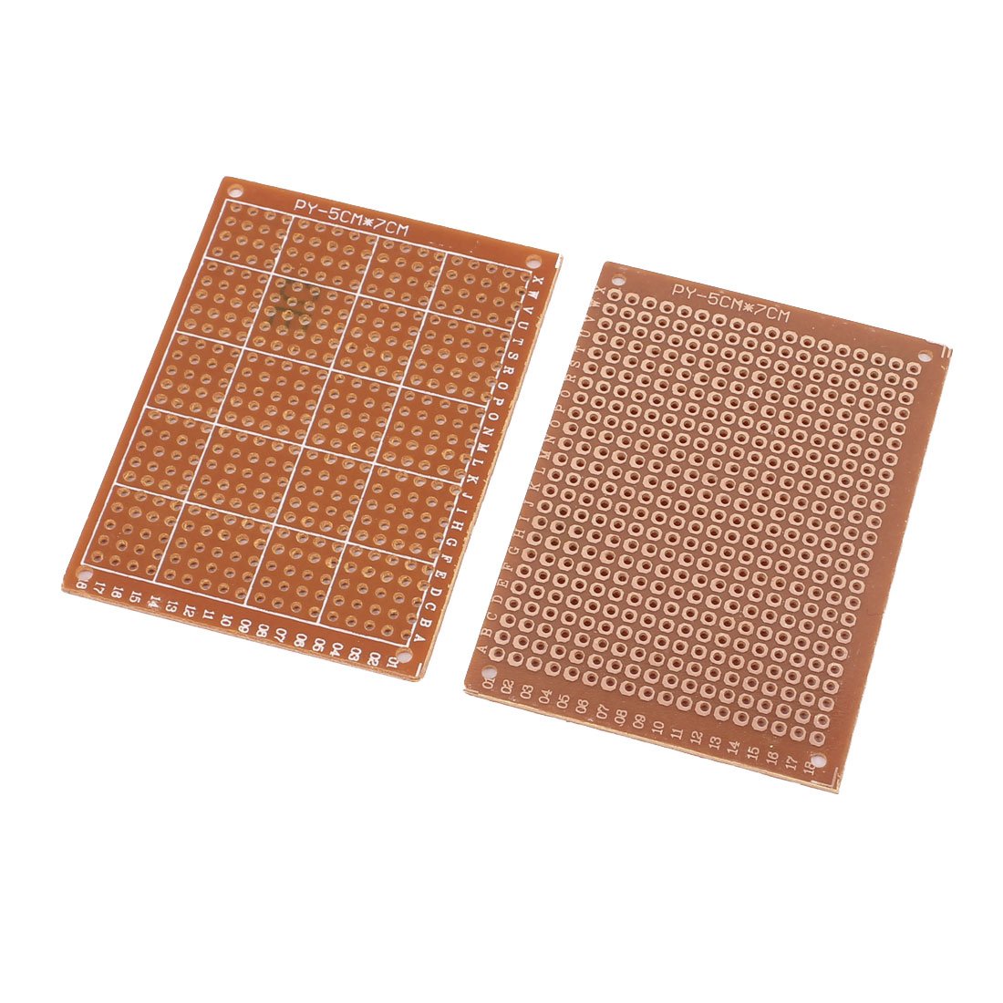 IIVVERR 5-Pack Single-Sided Universal PCB Prototype Boards - 5x7cm Brown Printed Circuit Boards for DIY Electronics Projects, Arduino, Raspberry Pi & Prototyping