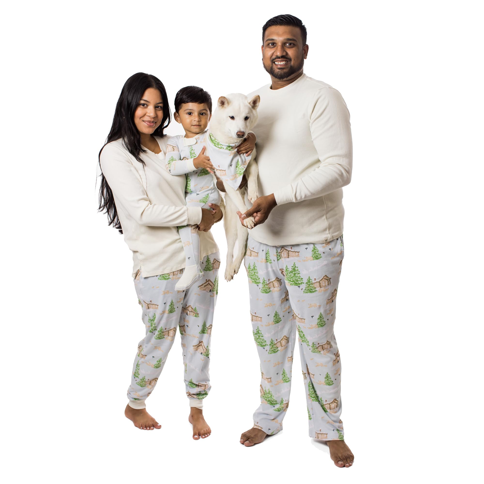 Burt's Bees Baby Unisex Matching Holiday Family Pajama Set - Soft Organic Cotton Christmas PJs for Babies & Parents - Perfect for Family Photos, Christmas Morning & Cozy Winter Nights