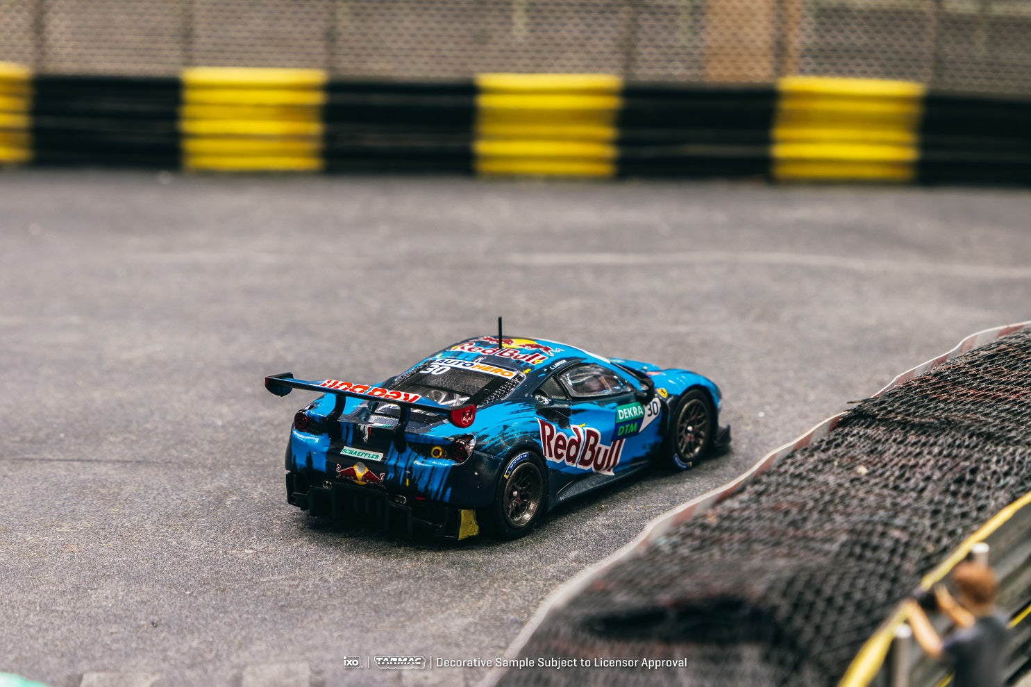 Tarmac Works 1:64 Scale Ferrari 488 GT3 Diecast Model Car - 2021 DTM Monza Race 1 Winner Liam Lawson Edition - Collectible Racing Car for Display & Gifts