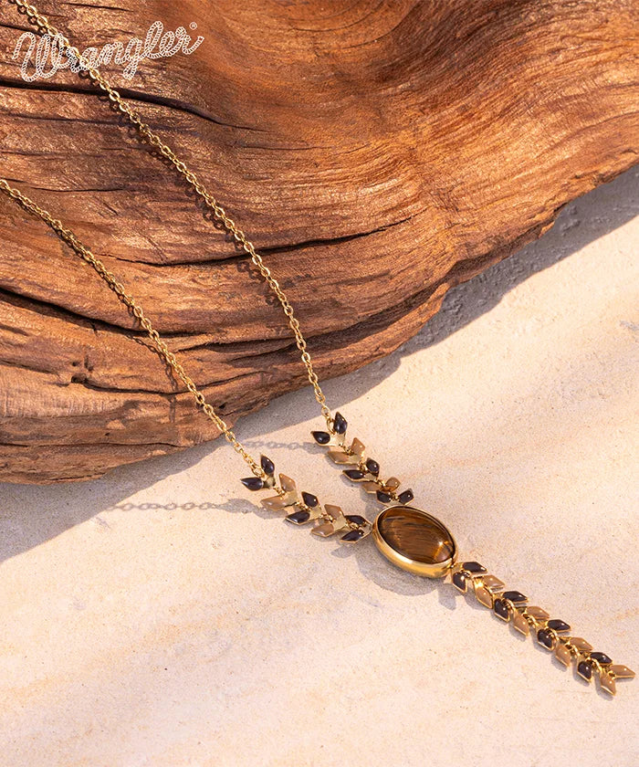 Wrangler Demeter’s Orb Onyx Necklace for Women - Elegant Black Gemstone Pendant Jewelry - Perfect for Gifts, Parties & Everyday Wear