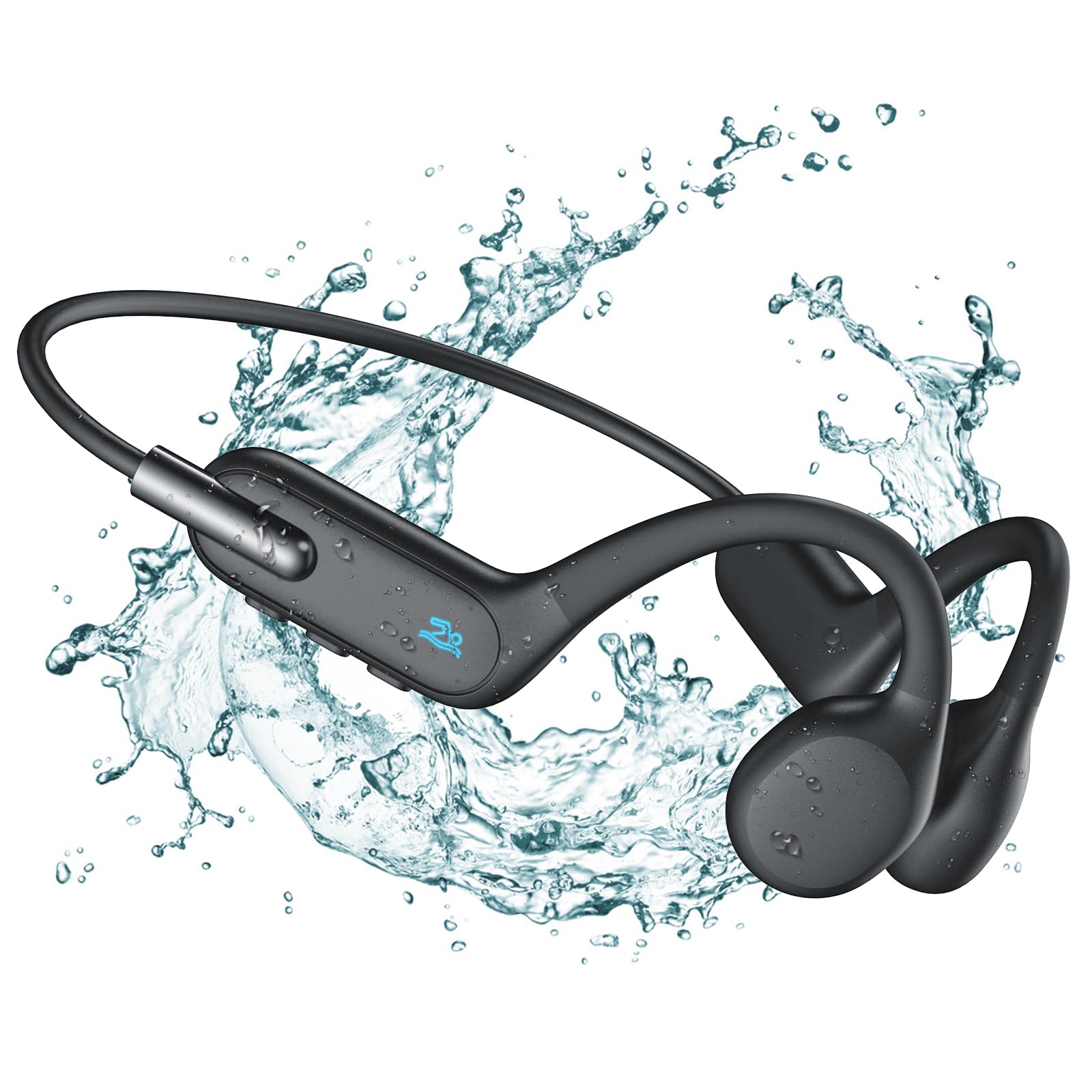 **Wireless Bone Conduction Headphones IP68 Waterproof Bluetooth 5.3 – 32GB MP3 Player, Open Ear Sports Earphones for Swimming, Running, Cycling & Driving – Perfect for Workouts, Commuting & Outdoor Adventures**