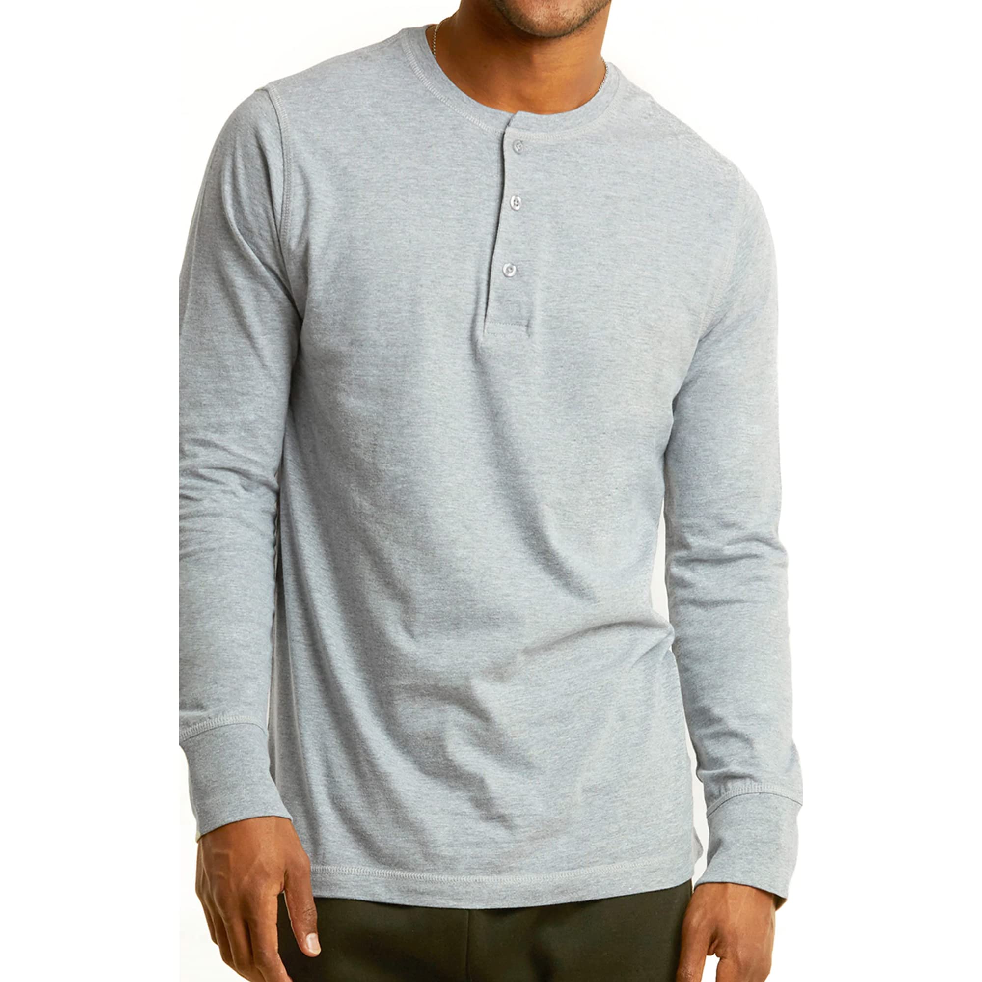 SLM Men's 100% Cotton Thermal Henley Undershirt - Waffle Knit & Plain Styles for Winter Warmth | Perfect Base Layer for Outdoor Activities, Work & Casual Wear
