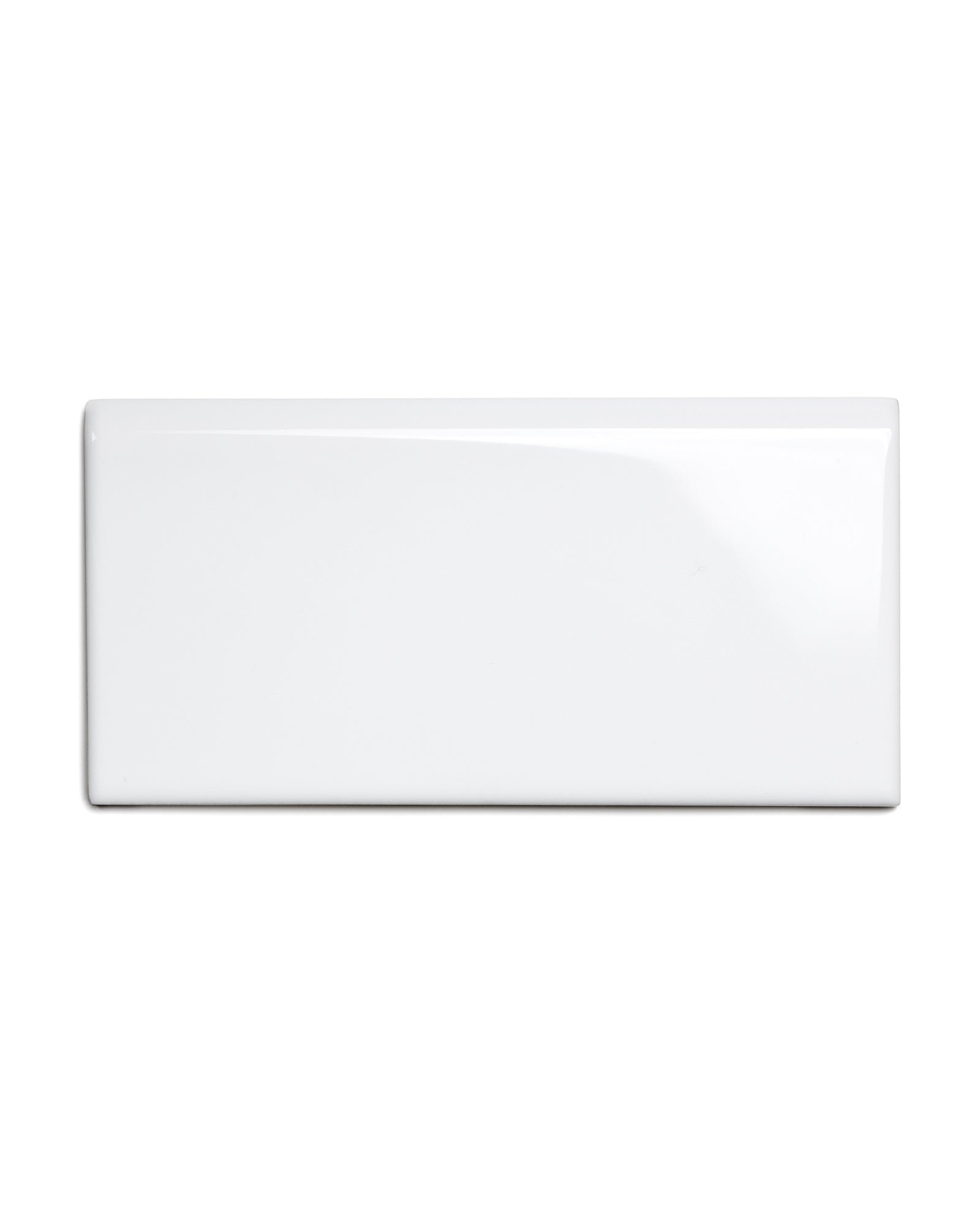 Kakel Victoria 7.5 x 15 cm White Bullnose Edge Tile - Perfect for Bathroom Walls, Kitchen Backsplashes & Shower Borders