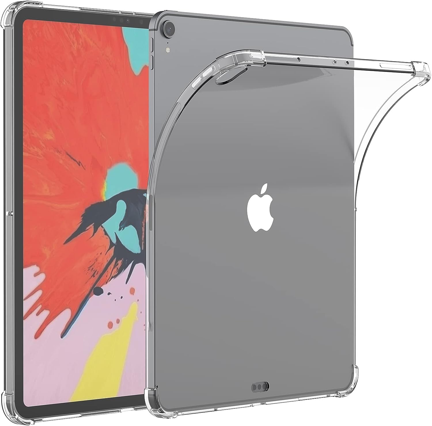 Clear Shockproof TPU Protective Case for iPad Pro 12.9 inch 6th/5th/4th/3rd Gen (2022/2021/2020) - Slim Transparent Cover with Scratch Resistance - Perfect for Work, Travel & Everyday Use