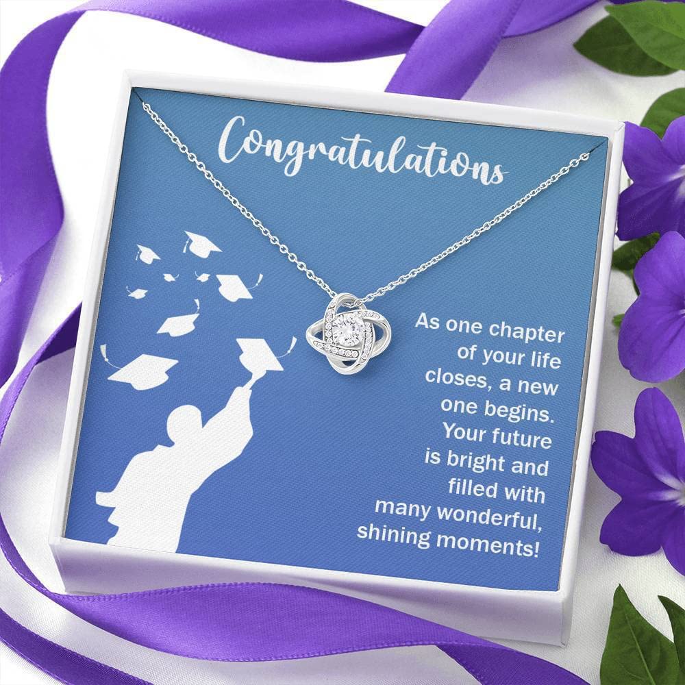 Love Knot Necklace for Graduation - Gift for Her & New Grad Jewelry - Perfect for College Graduates & Celebrations