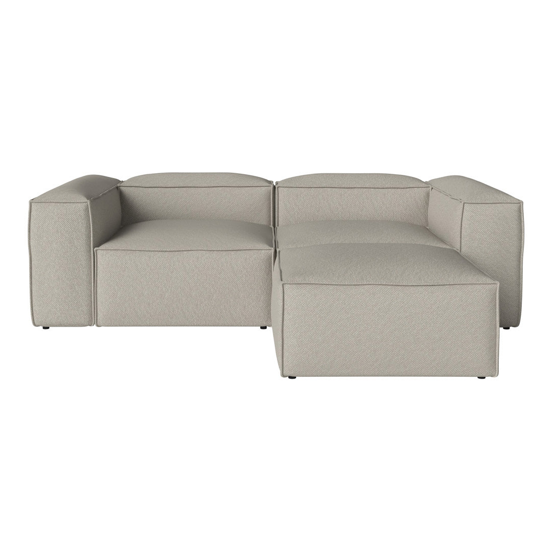 Cosima 2-Seater Small Sofa with Pouf - Compact Loveseat for Small Spaces, Apartments & Cozy Living Rooms