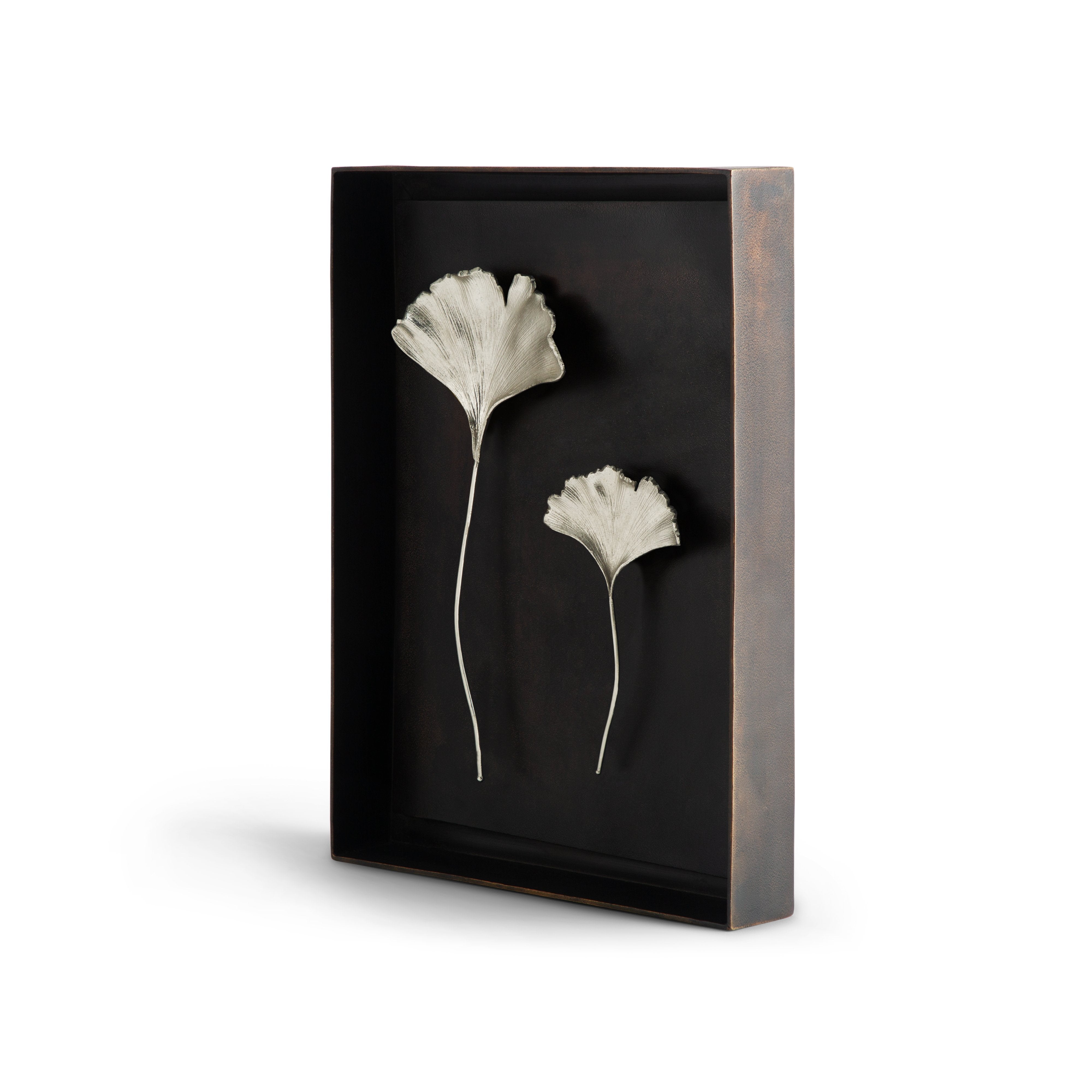 Ginkgo Leaf Shadow Box - Handmade Botanical Art for Home Decor, Perfect for Living Room, Bedroom & Office Wall Display