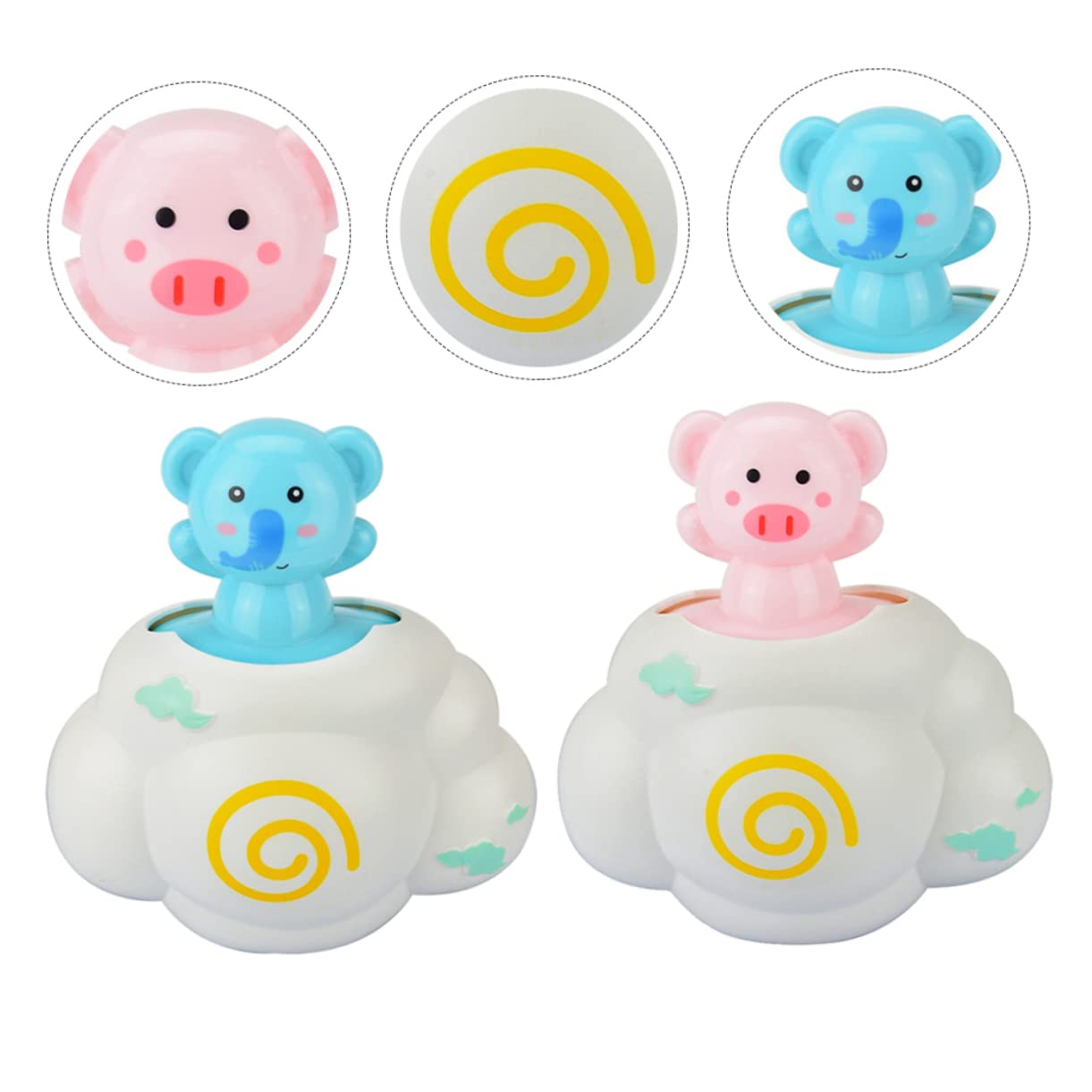 HEMOTON 6-Piece Bath Toys Set for Kids - Fun Water Wheel Shower & Bathtub Toys for Toddlers - BPA-Free Plastic Bathing Toys for Sensory Play and Early Learning (Ideal for Bath Time Fun & Water Play Activities)