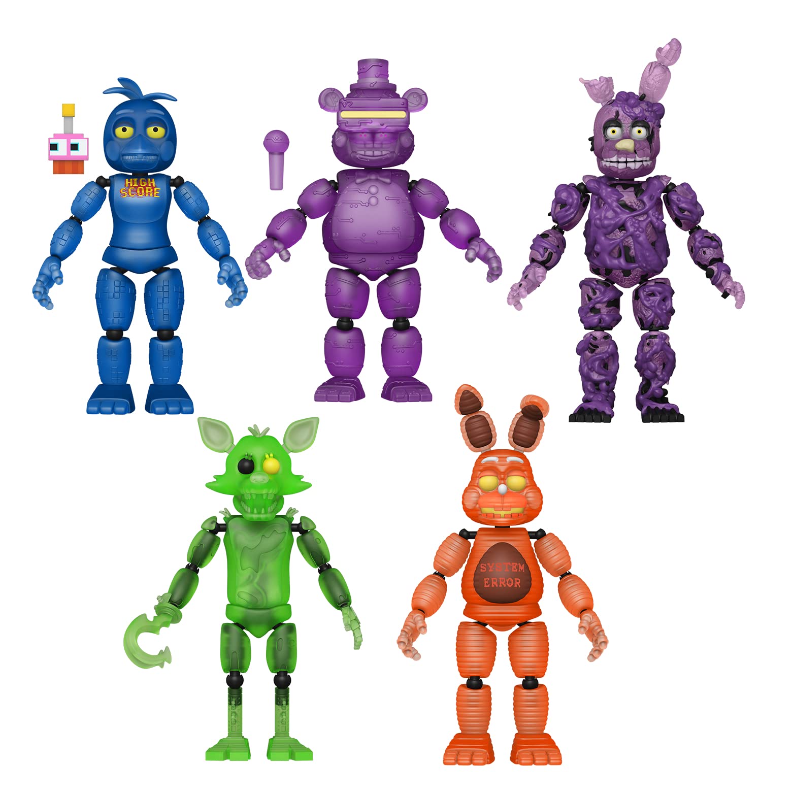 FunKo Five Nights at Freddy's AR: Special Delivery 5-Inch Action Figure Set (5-Pack) - Collectible Toys for Horror Game Fans, Perfect for Display & Gifts