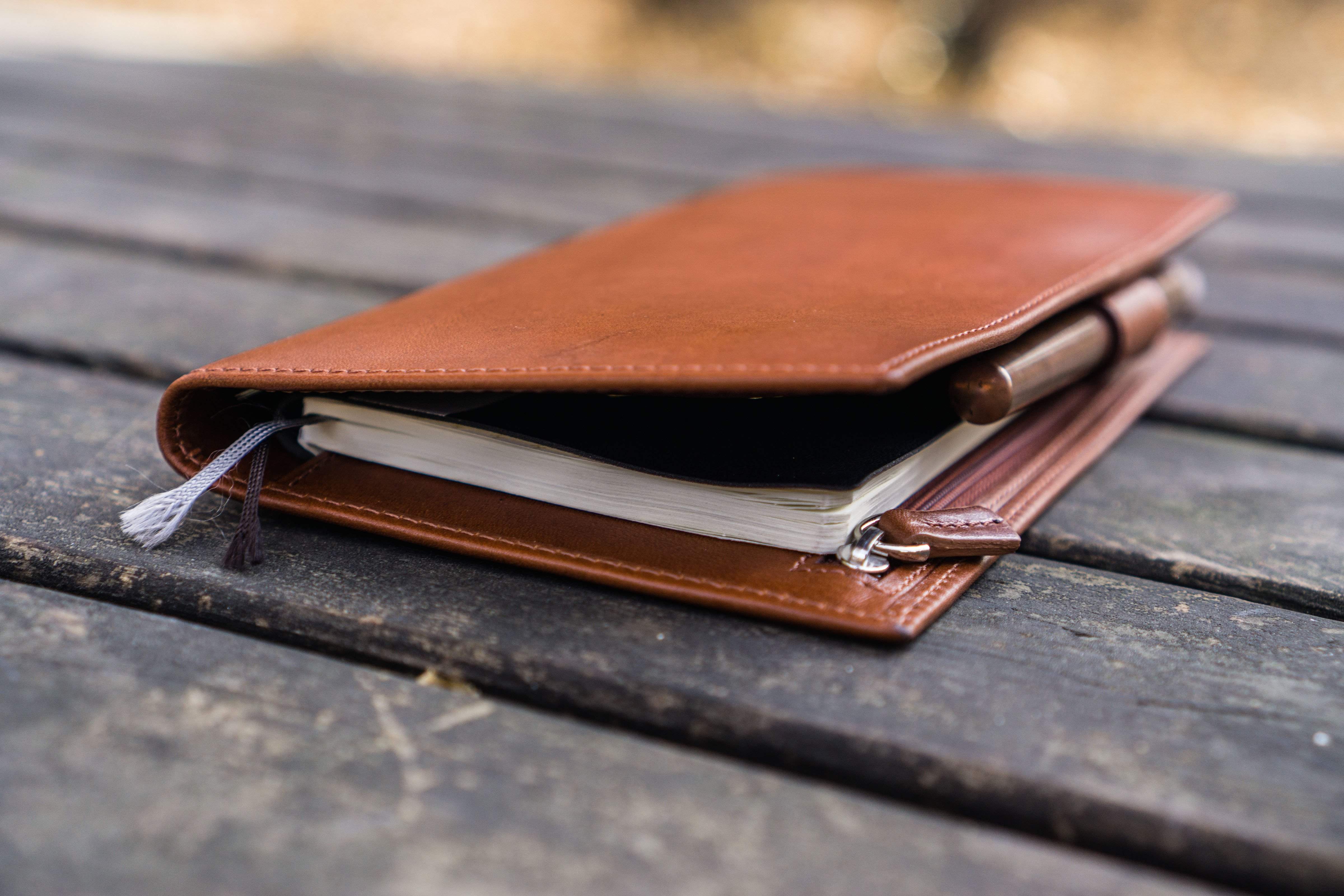 Genuine Leather Hobonichi Weeks Mega Cover - Premium Brown Planner Case for Daily Organizing, Journaling & Note-Taking - Perfect for Office, School & Travel Use