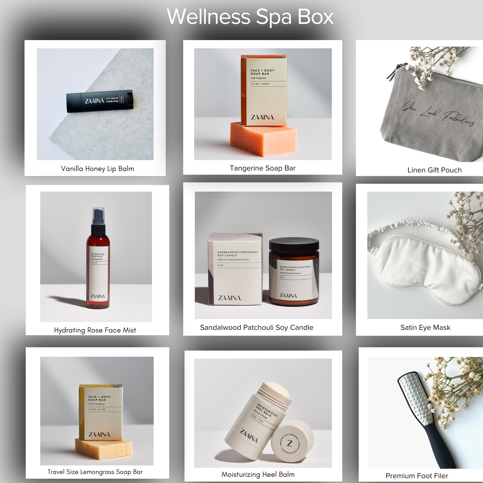 Relaxing Wellness Spa Gift Set for Women - Luxury Home Spa Kit with Bath Bombs, Scented Candles & More - Perfect Mother's Day, Birthday Gift for Mom, Wife, Sister or Friend | Self Care Package for Stress Relief & Pampering at Home | by ZAAINA