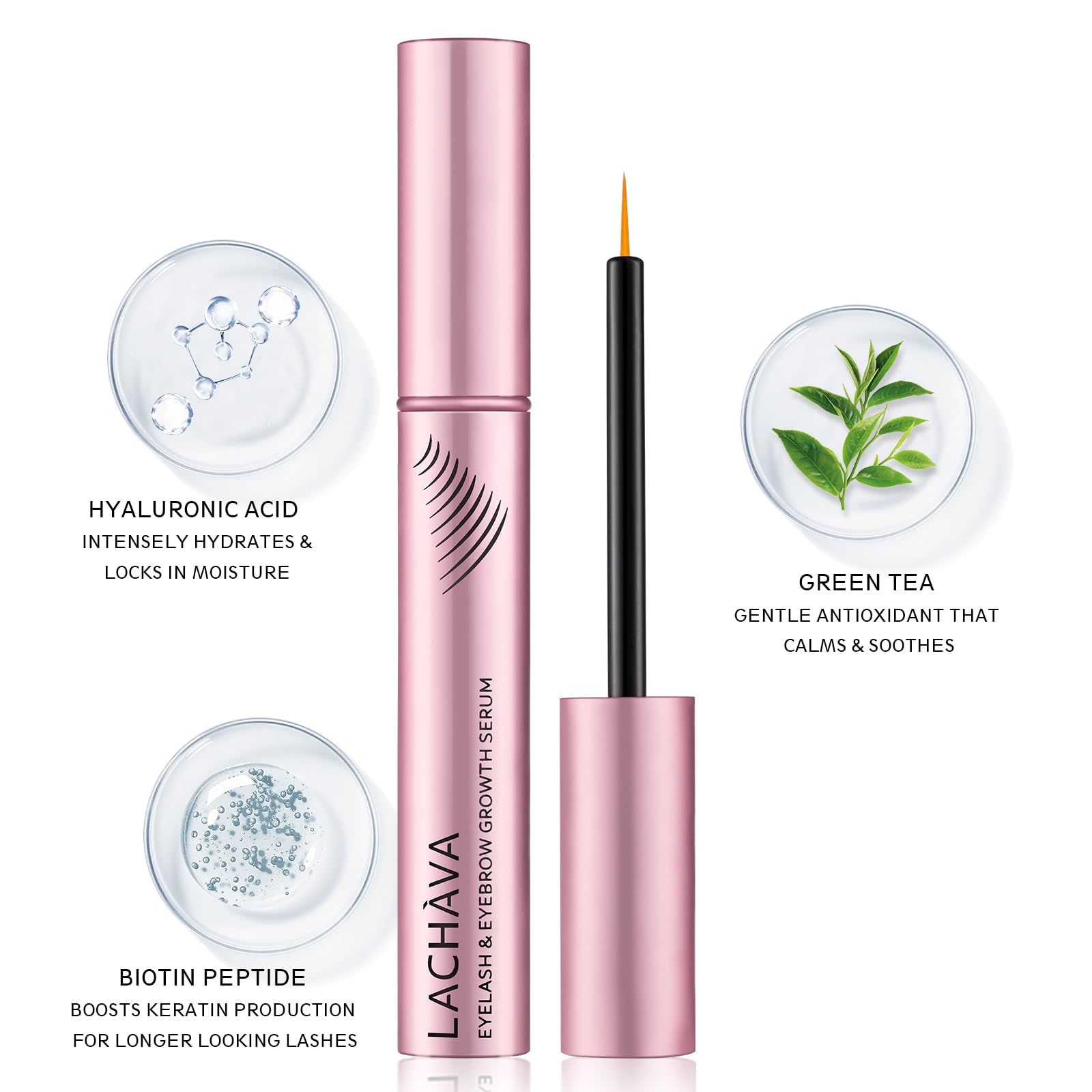 Eyelash Growth Serum 5ML - Fast-Acting Lash Enhancer for Longer, Thicker Lashes - Perfect for Nighttime Routine & Special Occasions