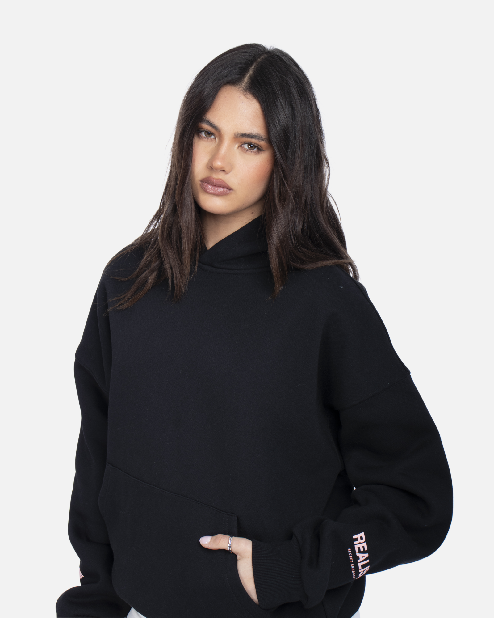 SSS Realism Court Boxy Hoodie in Midnight Peach - Stylish Oversized Sweatshirt for Women, Men | Perfect for Casual Wear, Street Fashion & Gym Outfits