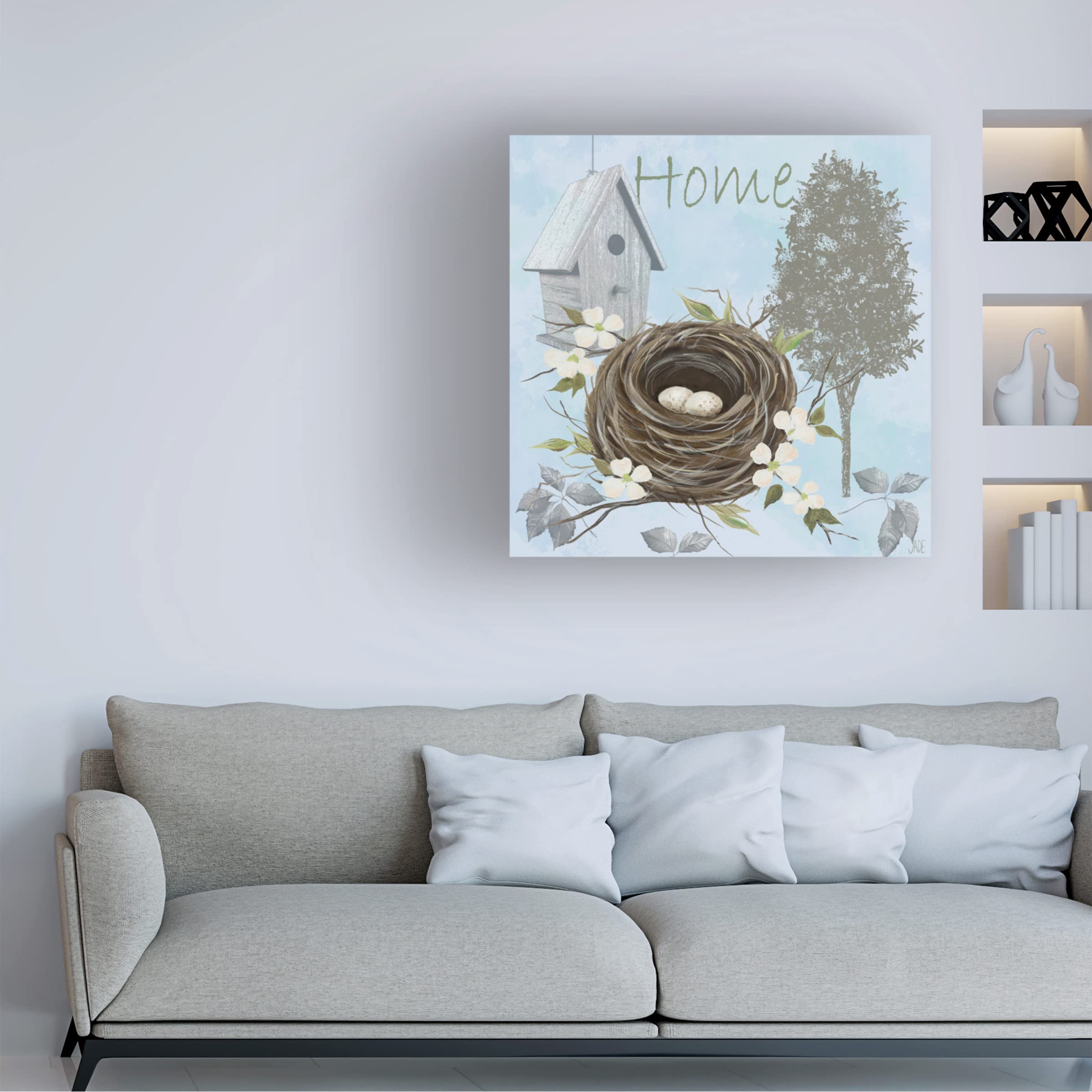 Trademark Fine Art 'Nesting Collection II' Canvas Wall Art by Jade Reynolds - Perfect for Living Room, Bedroom & Office Decor