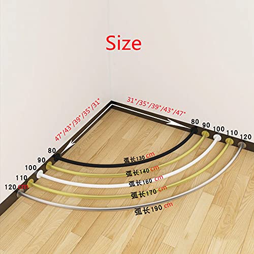 SYFZ-C-J Fitting Room Curtain for Clothing Stores - White Metal Rod Changing Room Curtain with Track & Rings (43