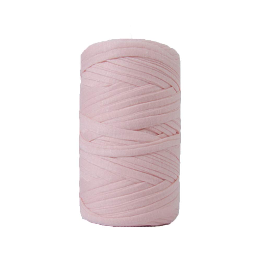 Light Pink T-Shirt Yarn for Crocheting - 200g Bulky Fabric Yarn Kit, Elastic & Strong Trapillo Yarn for DIY Crafts, Rugs, Baskets & Home Decor | Fettuccini, Zpagetti, Ribbon Yarn