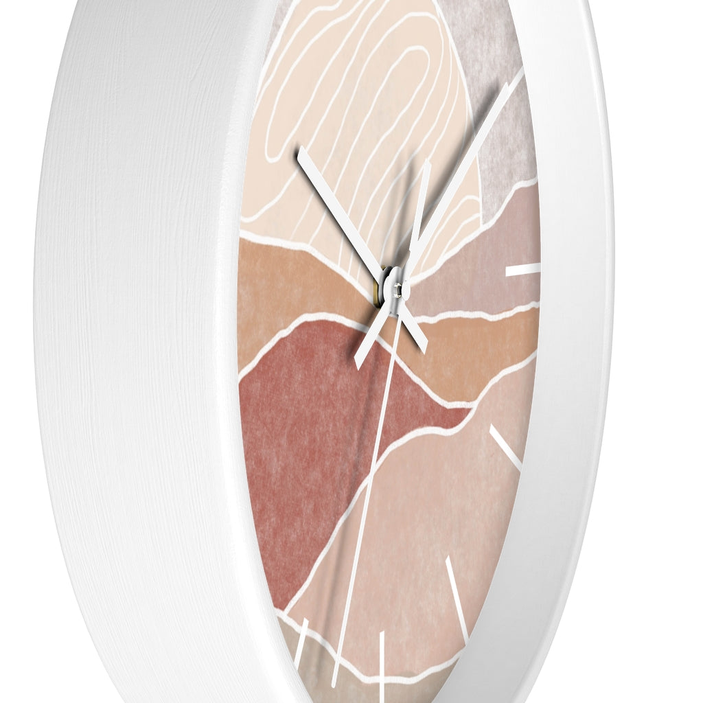 Silent Wall Clock with Sunset Modern Landscape Design - Battery Operated, No Ticking Noise - Perfect for Living Room, Bedroom, and Office Decor