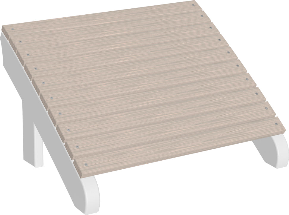 LuxCraft Deluxe Adirondack Footrest - Premium Outdoor Patio Chair Footstool for Relaxing in Garden, Deck or Backyard - Comfortable & Durable Wooden Footrest for Lounge Chairs