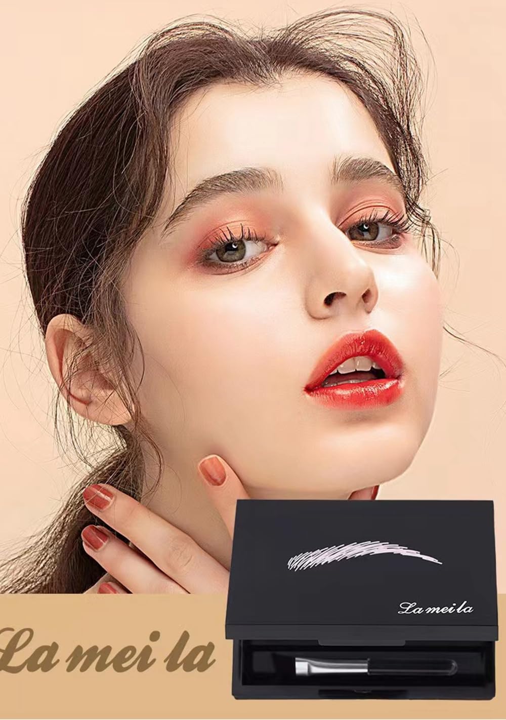 3-Color Eyebrow Powder Palette - Natural Eyebrow Enhancer with Mirror for Perfect Eyebrow Makeup | Ideal for Daily Use, Professional Makeup & Neutral Eye Looks (#3)