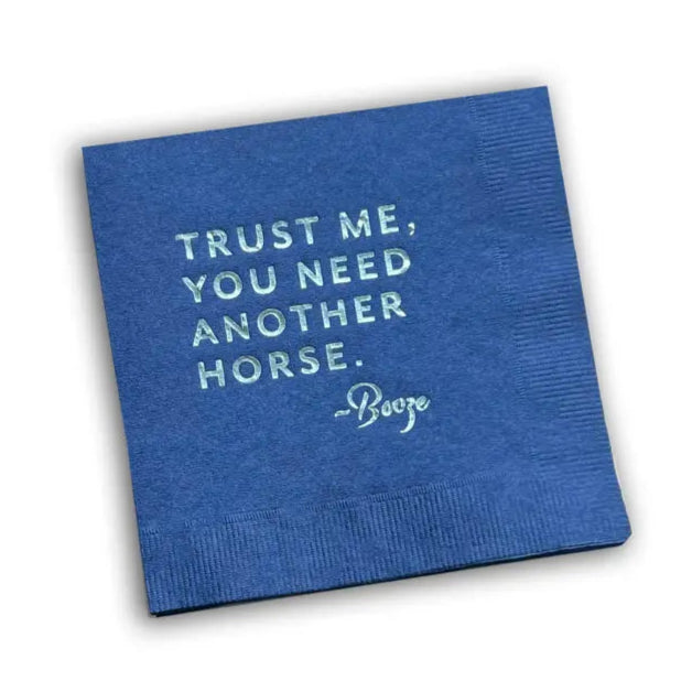 Horse Talk Cocktail Napkins - Funny Horse Lover Party Supplies - Perfect for Equestrian Events, Barn Parties & Western Themed Weddings