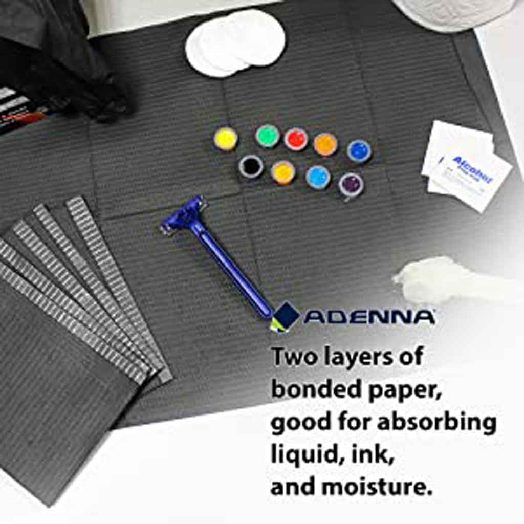 Adenna Disposable Dental Bibs - Black, 100 Count - Soft & Absorbent for Dentist Offices, Dental Clinics & Home Oral Care