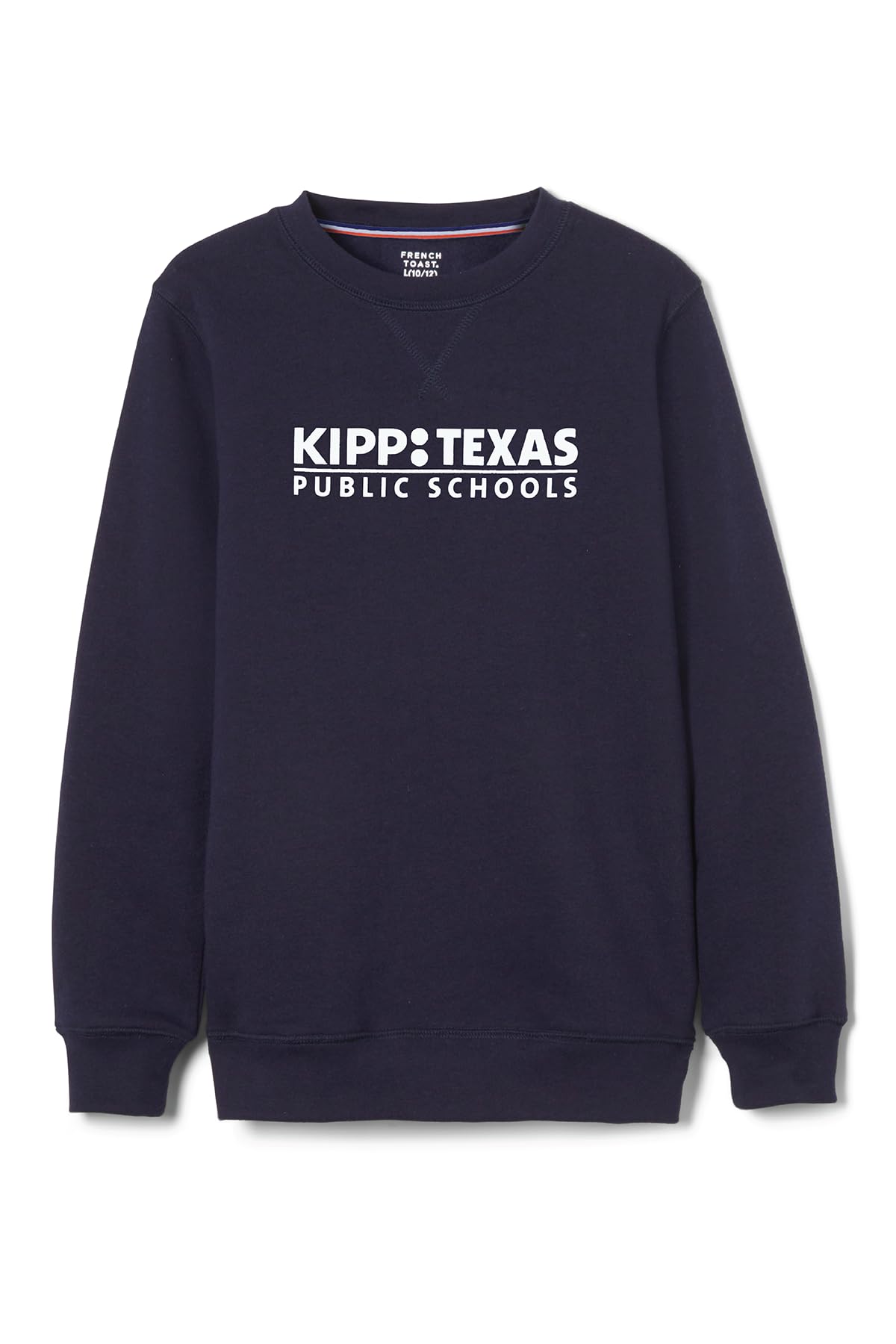 French Toast Adult Long Sleeve Crewneck Fleece Sweatshirt - Warm & Comfortable Pullover for Kipp Texas School - Perfect for School Spirit, Casual Wear & Cold Weather Layering