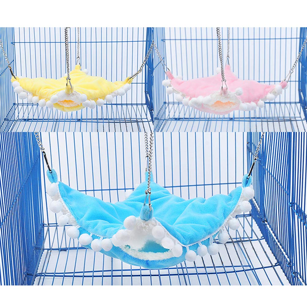 POPETPOP 宠物吊床 - 仓鼠笼吊床、猫床玩具、兔子悬挂吊床、豚鼠床垫、小宠物舒适垫，适合仓鼠、兔子、猫咪、豚鼠等多种宠物，家庭室内外休闲使用