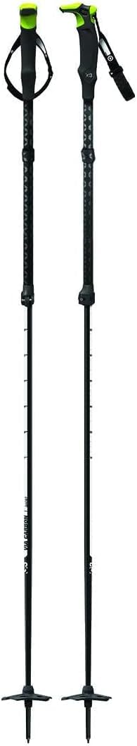 VIA Carbon Fiber Backcountry Touring Ski Poles - Lightweight Adjustable Ski Poles for Men & Women - Ergonomic Foam Grips - All Snow Conditions - Ideal for Backcountry Skiing, Mountaineering & Alpine Touring - Designed in BC Canada (2022 Model)