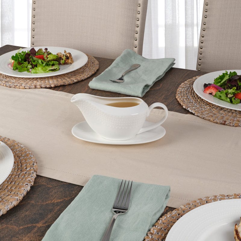 Nellie Ceramic Gravy Boat with Stand - Elegant Serving Dish for Thanksgiving, Christmas & Holiday Dinners - Perfect for Sauces, Gravies & Dressings