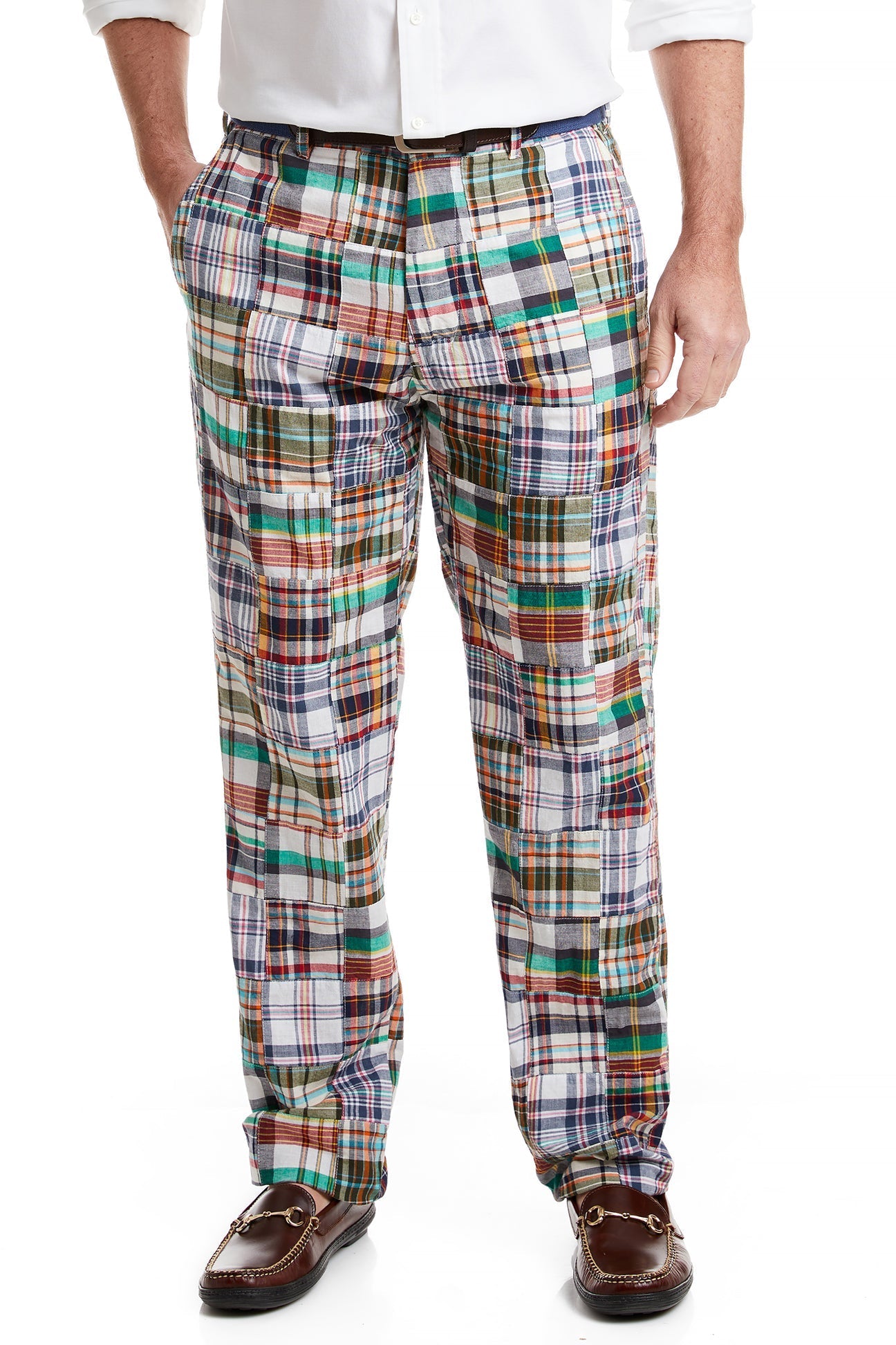 Stylish Harbor Pant Osterville Patch Madras Plaid Pants for Men - Perfect for Casual Wear, Summer Outfits & Beach Vacations