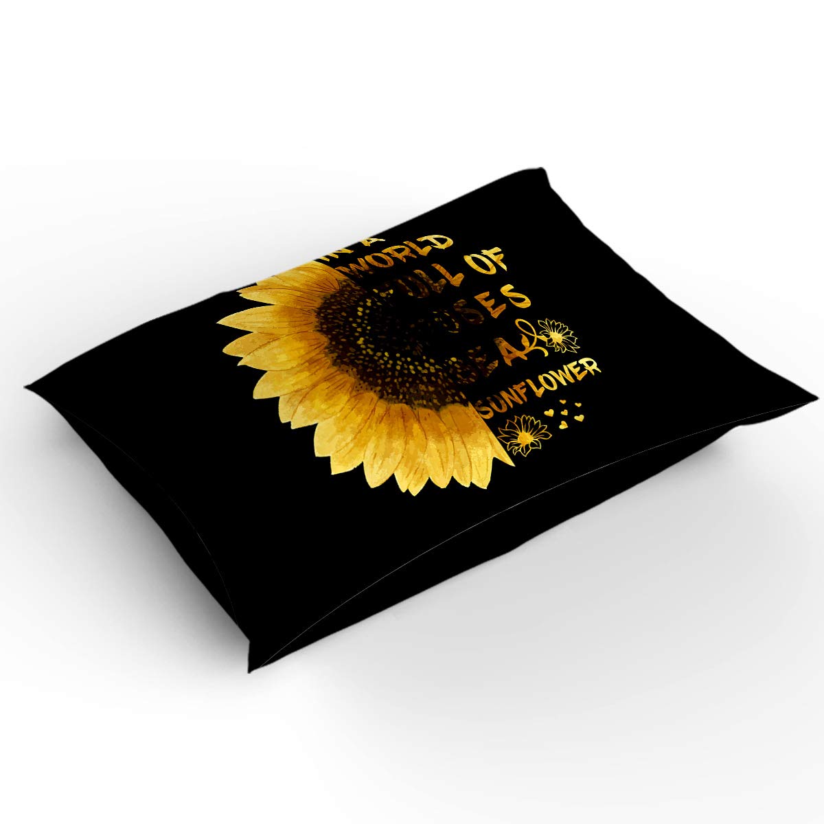 LooPoP Sunflower California King Bedding Set - 3 Piece Comforter Duvet Cover with Pillow Shams for Teens, Boys & Girls - Inspirational Text Design - Perfect for Bedroom Decor, Dorm Room Essentials & Cozy Home Makeover