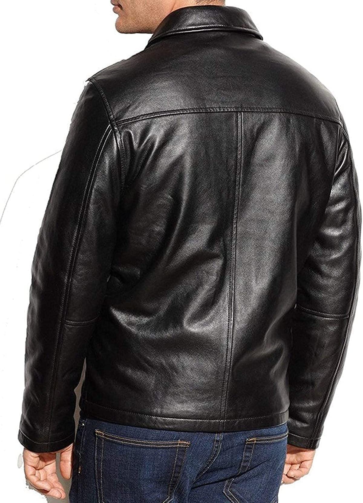 Genuine Lambskin Leather Biker Jacket for Men - Classic Motorcycle Style Jacket | Premium Men's Leather Outerwear for Riding, Casual Wear & Night Out