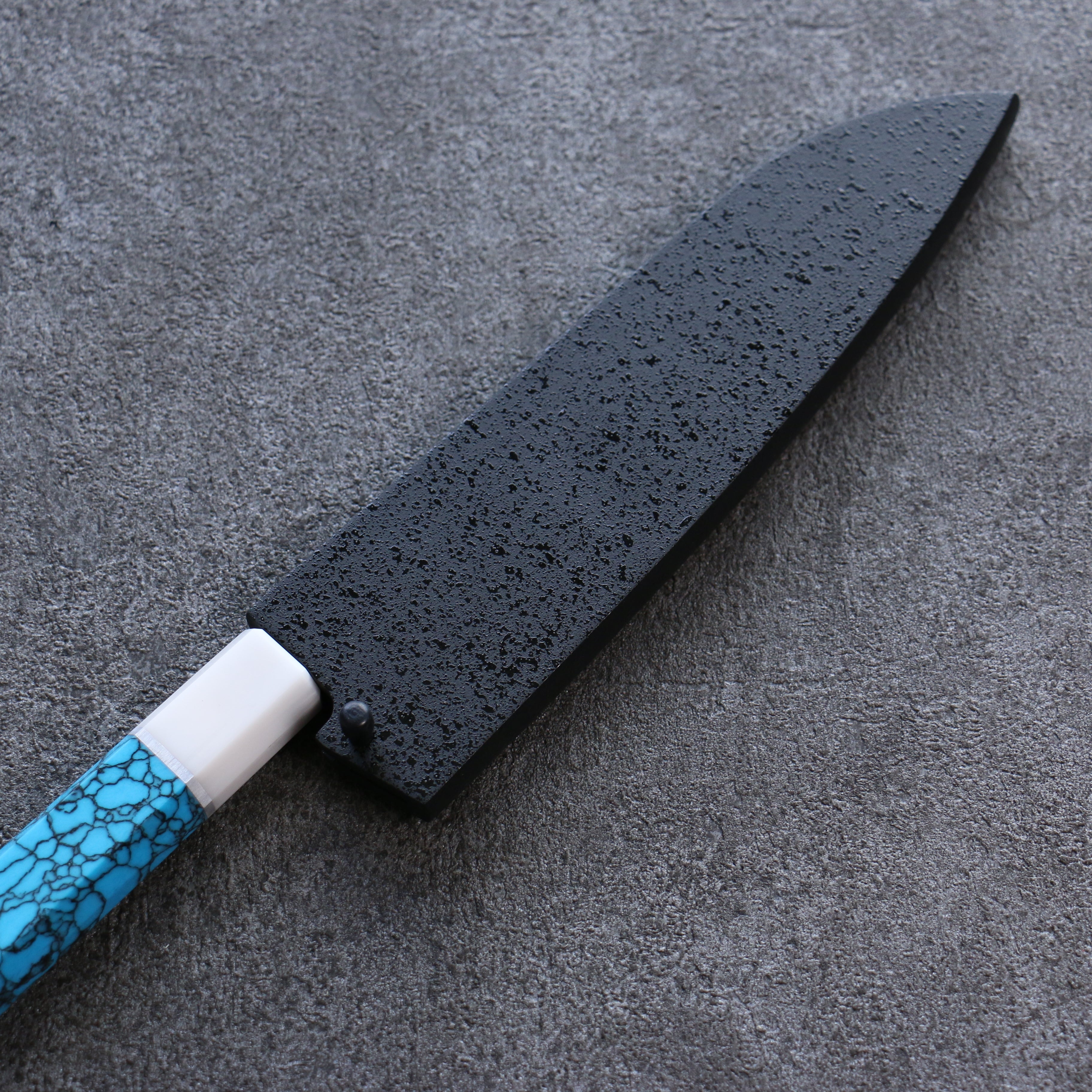 Premium Kuroshime Magnolia Sheath for 150mm Small Santoku Knife with Plywood Pin by Kaneko - Perfect for Kitchen Storage, Travel & Gift Giving