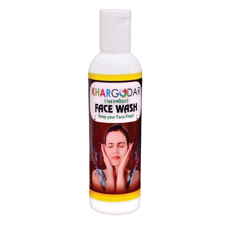 KHARGODAR Herbal Face Wash for Women & Men - 100ml with Carrot Seed, Neem, Turmeric & Walnut Beads | Refreshing Natural Cleanser for Glowing Skin | Perfect for Daily Skincare Routine & Acne-Prone Skin