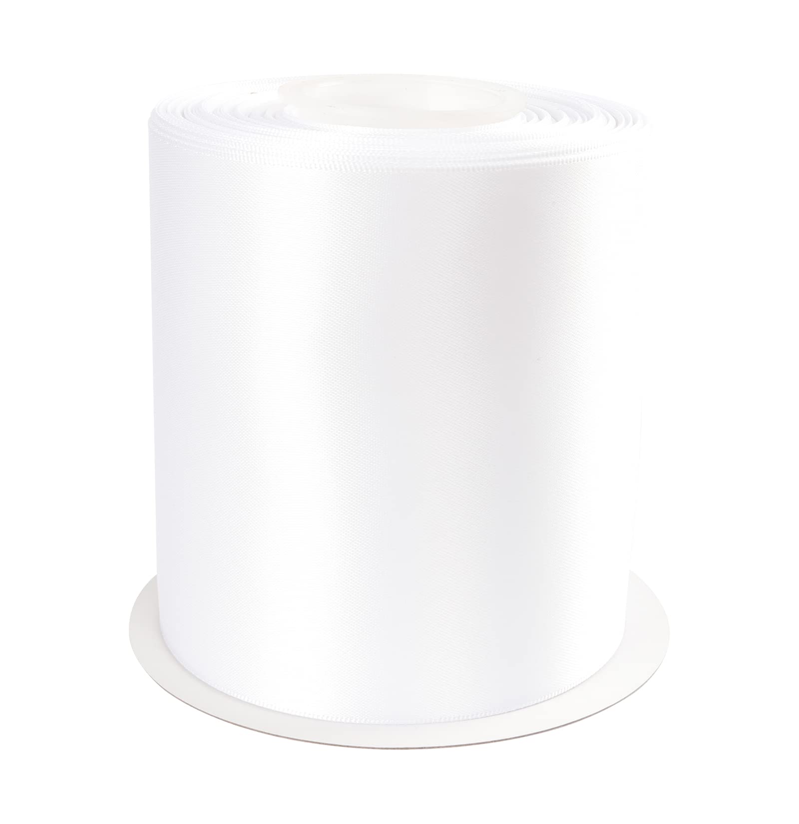 AVANAVA 4 Inch Wide Double Face Satin Ribbon - 25 Yards White (029) for Gift Wrapping, Wedding Decorations, DIY Crafts & Hair Bows