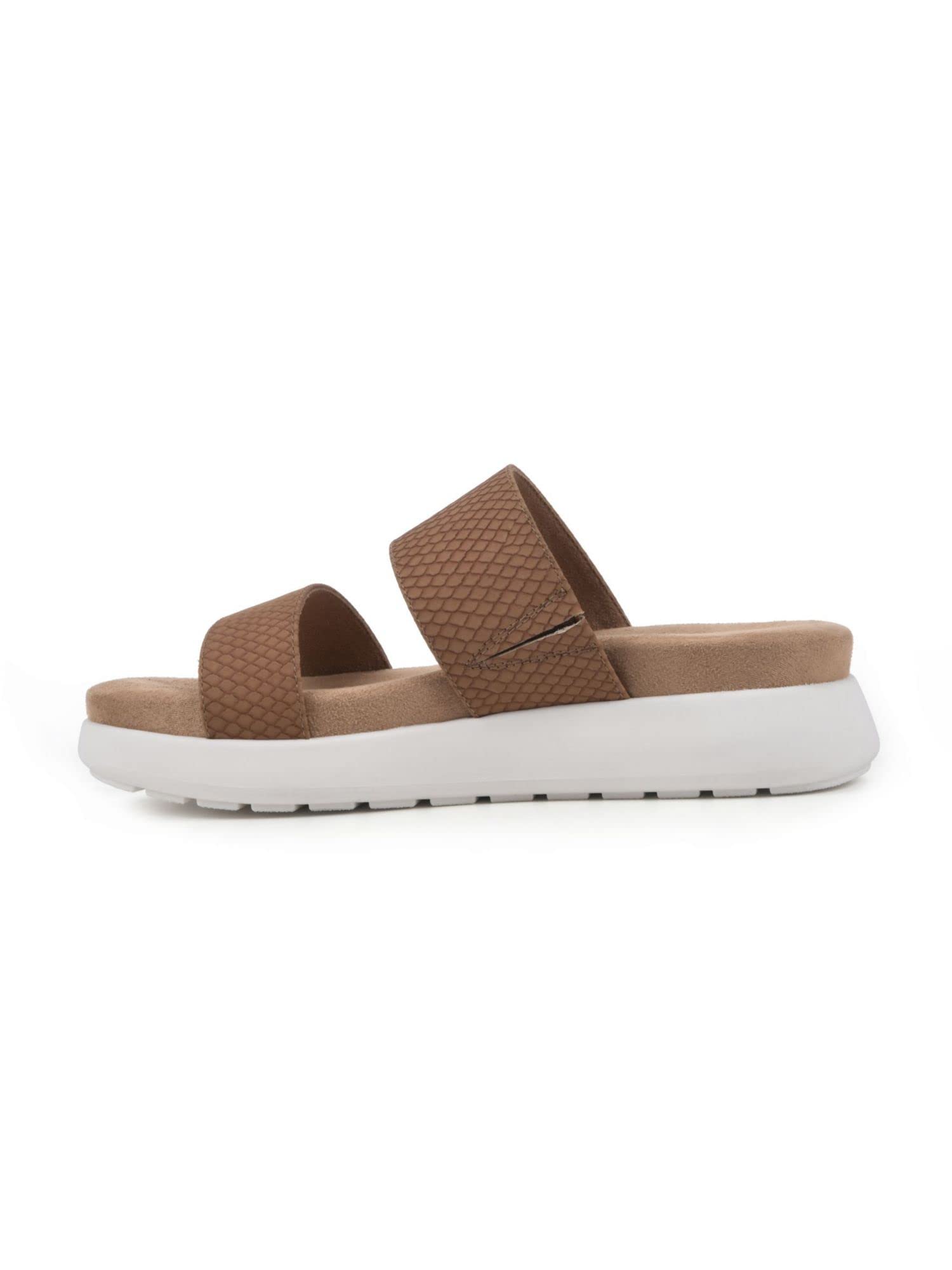 White Mountain Odyssey Women's Slide Sandals - Comfortable for Beach & Pool