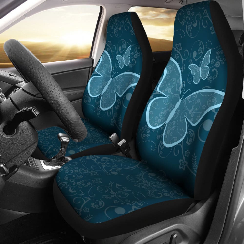 Premium Blue Butterfly Car Seat Covers - Soft & Breathable Universal Fit for Cars, SUVs, Trucks - Protect Seats from Wear & Pets - Perfect for Daily Commute, Road Trips & Family Travel