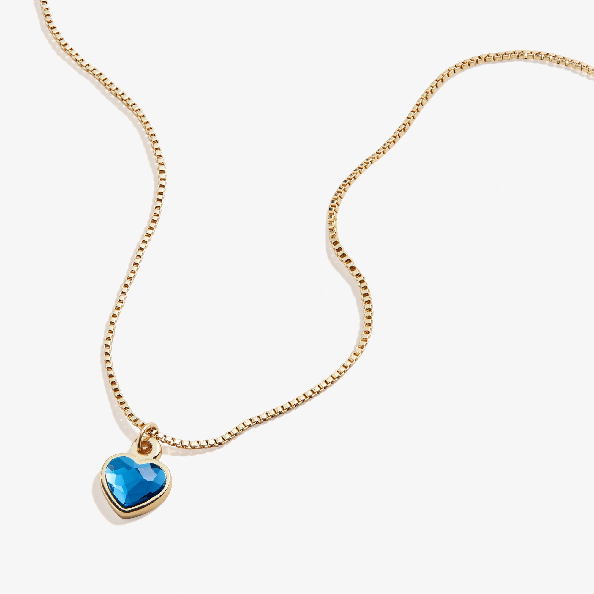 Blue Zircon Heart Necklace - December Birthstone Jewelry for Women | Perfect Gift for Anniversary, Birthday & Valentine's Day