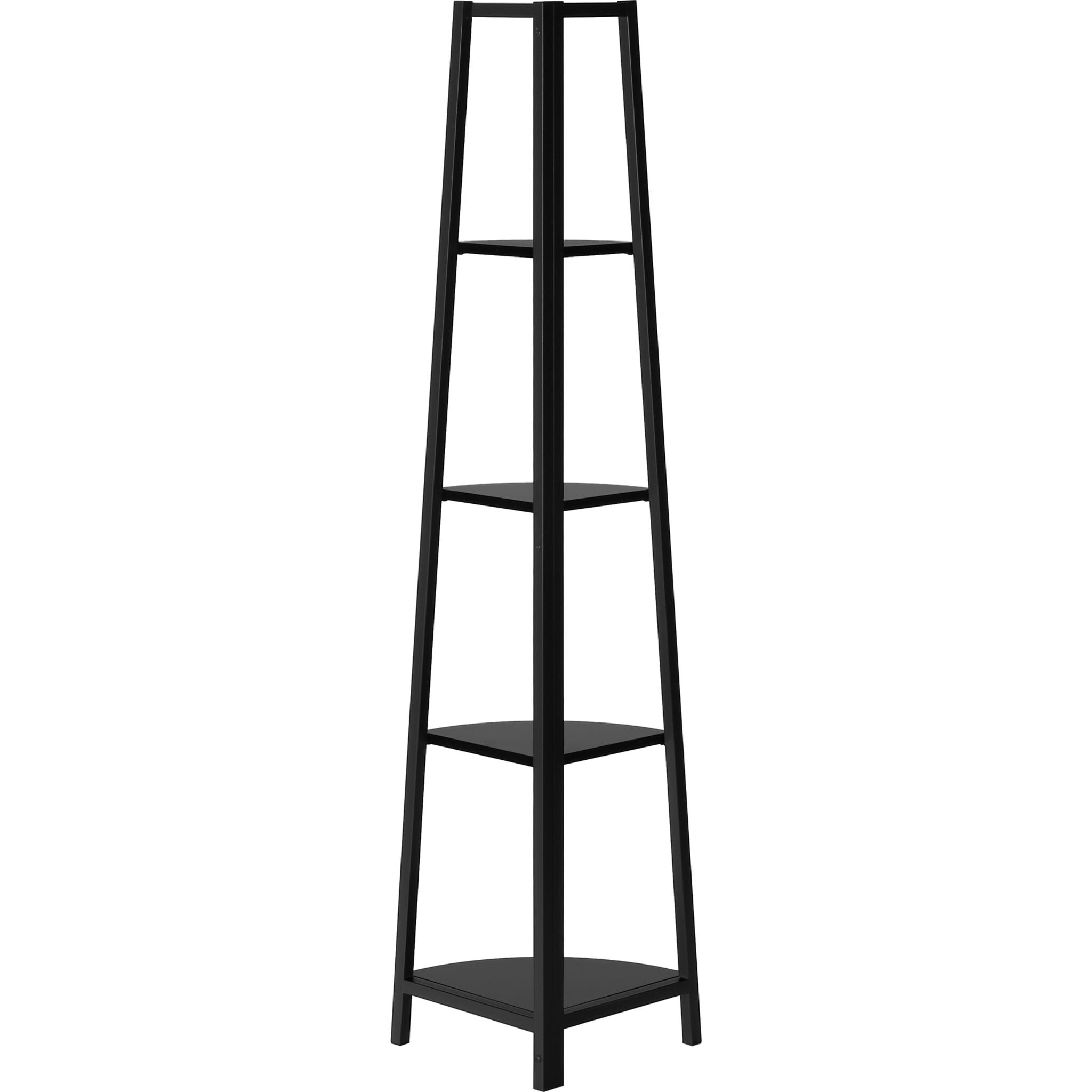 Anita Corner Etagere Shelf - Black 3-Tier Storage Organizer for Living Room, Bedroom, or Bathroom - Space-Saving Corner Shelf for Home Decor & Display