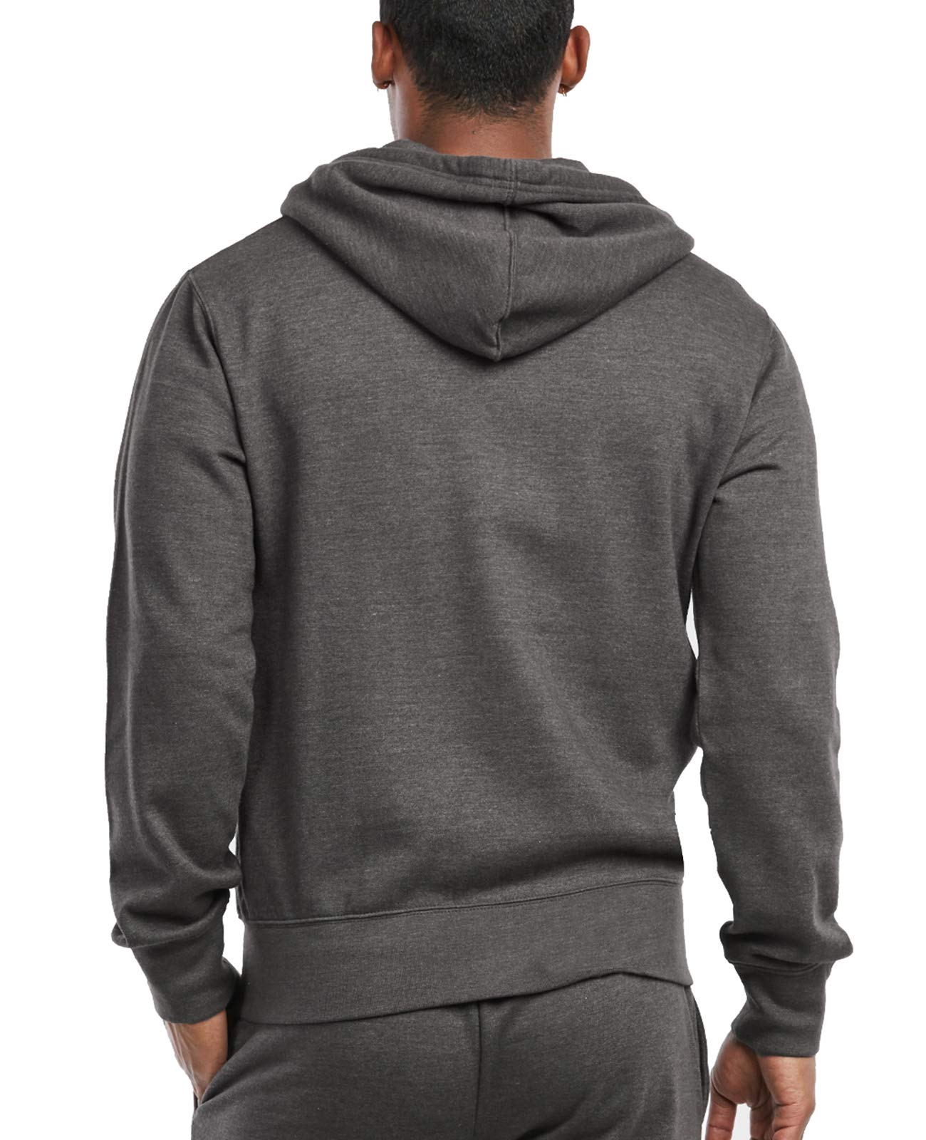 ET TU Men's Cotton Blend Lightweight Fleece Zip-Up Hoodie Sweatshirt - Comfortable Casual Pullover for Outdoor Activities, Gym & Lounge Wear