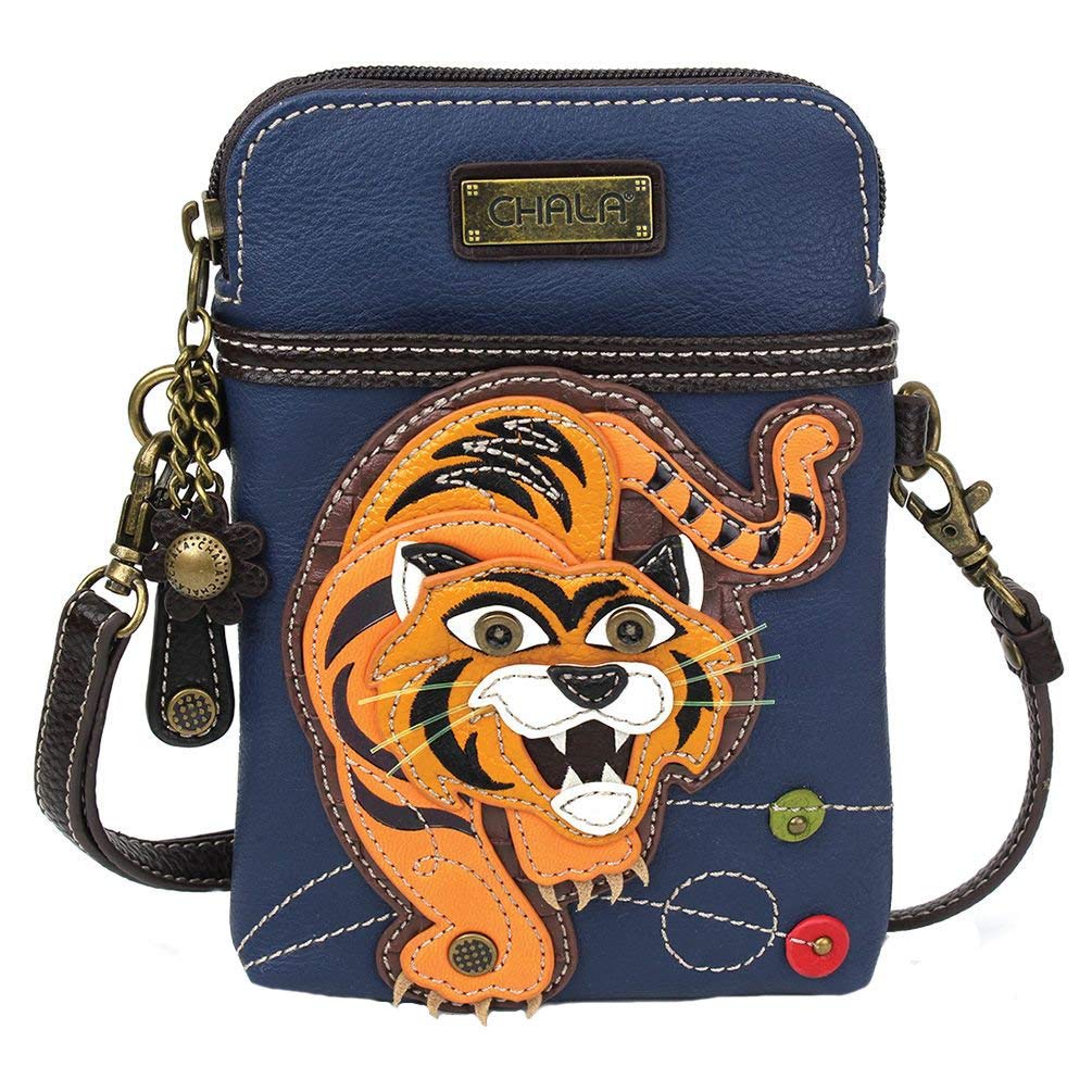 Chala Handbags Tiger Print Crossbody Phone Purse for Women - Stylish Animal Lover Gift for Casual Outings & Travel Accessories