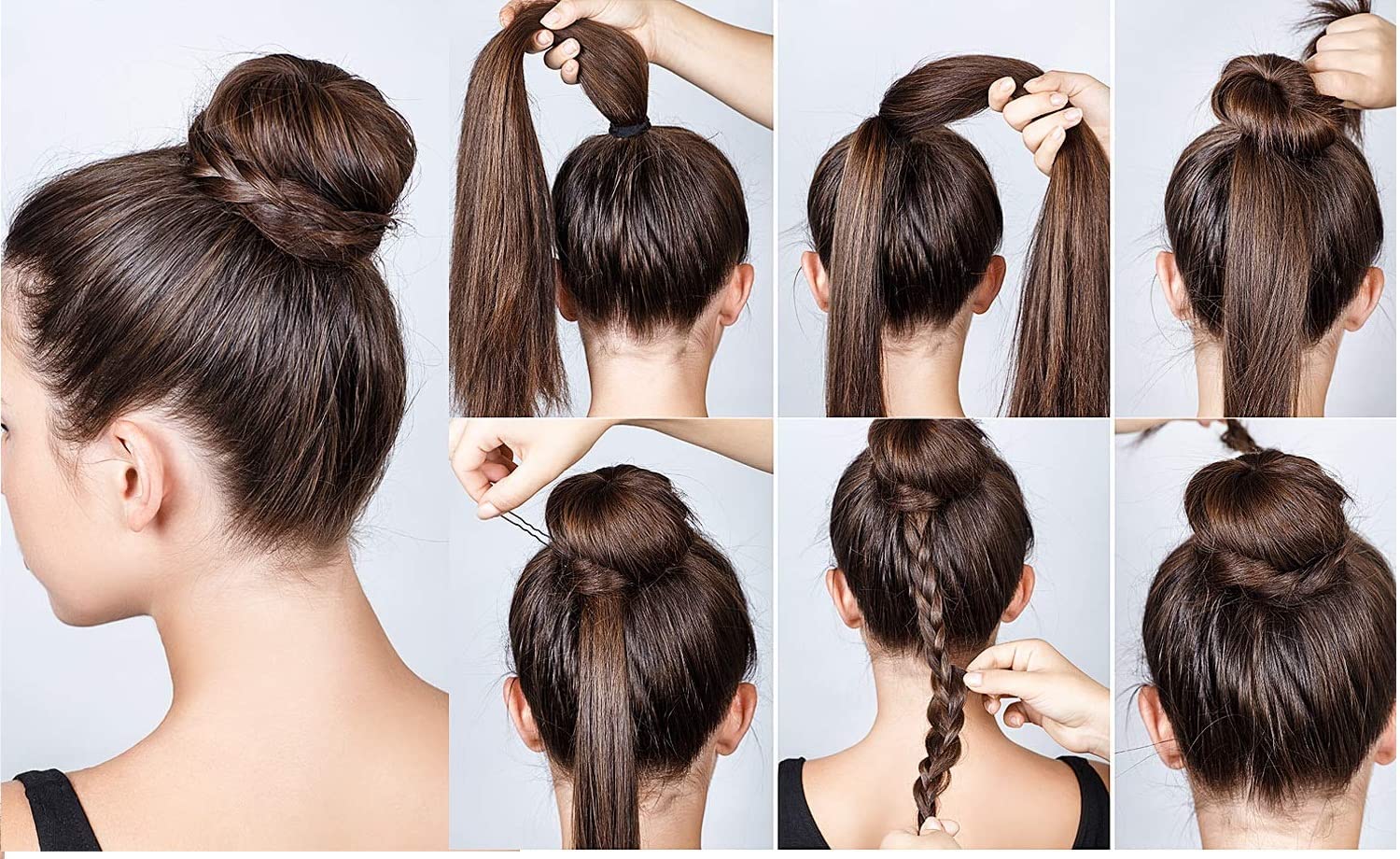 Bun Maker Hair Donut for Women & Girls - 3 Pack Medium Black Hair Accessories (15g) - Perfect for Updos, Ponytails & Special Occasions